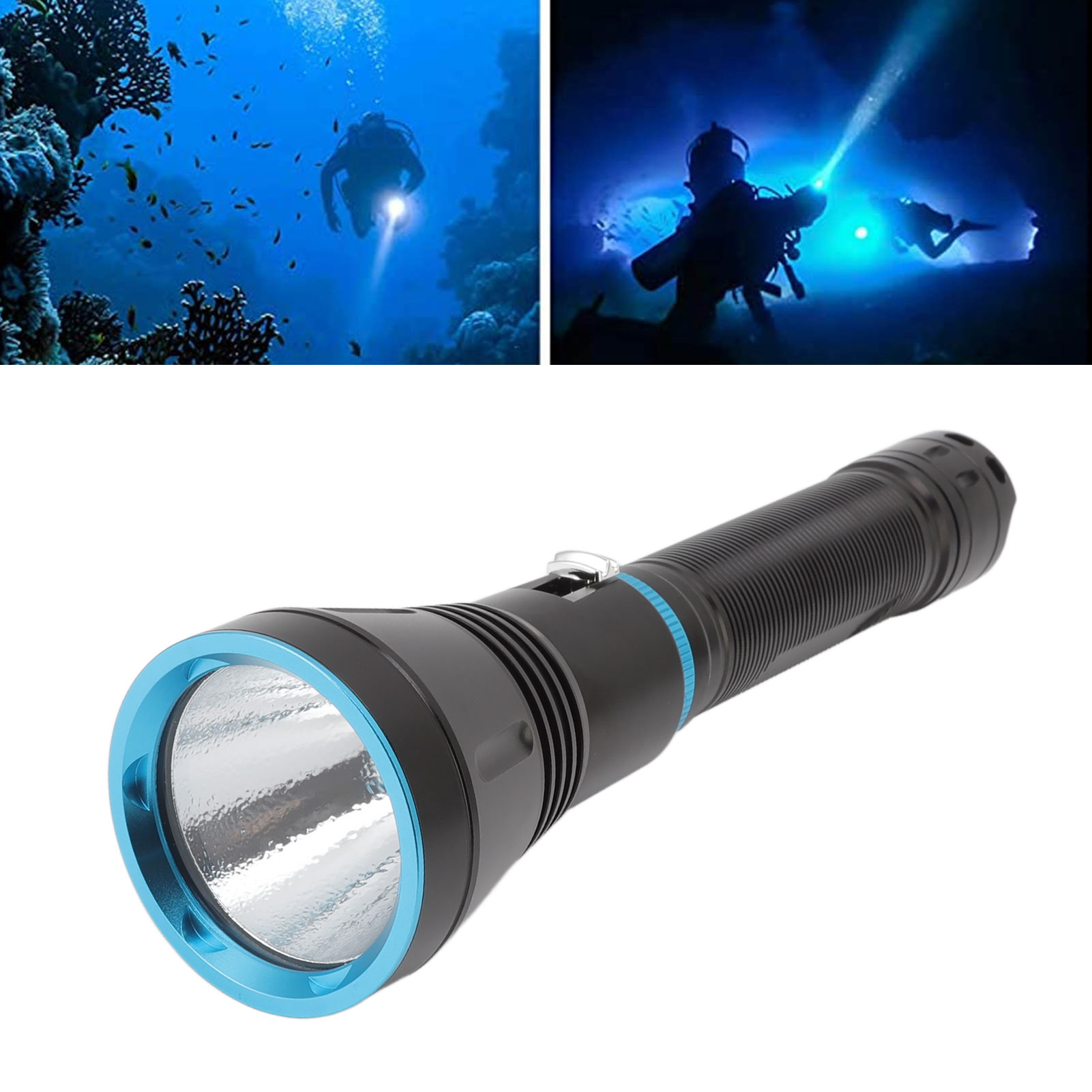 Professionelle Taucherlampe, Wasserdicht Bis 150 M, Ideal Für Nächtliche Höhlenerkundungen Und Angelausflüge.