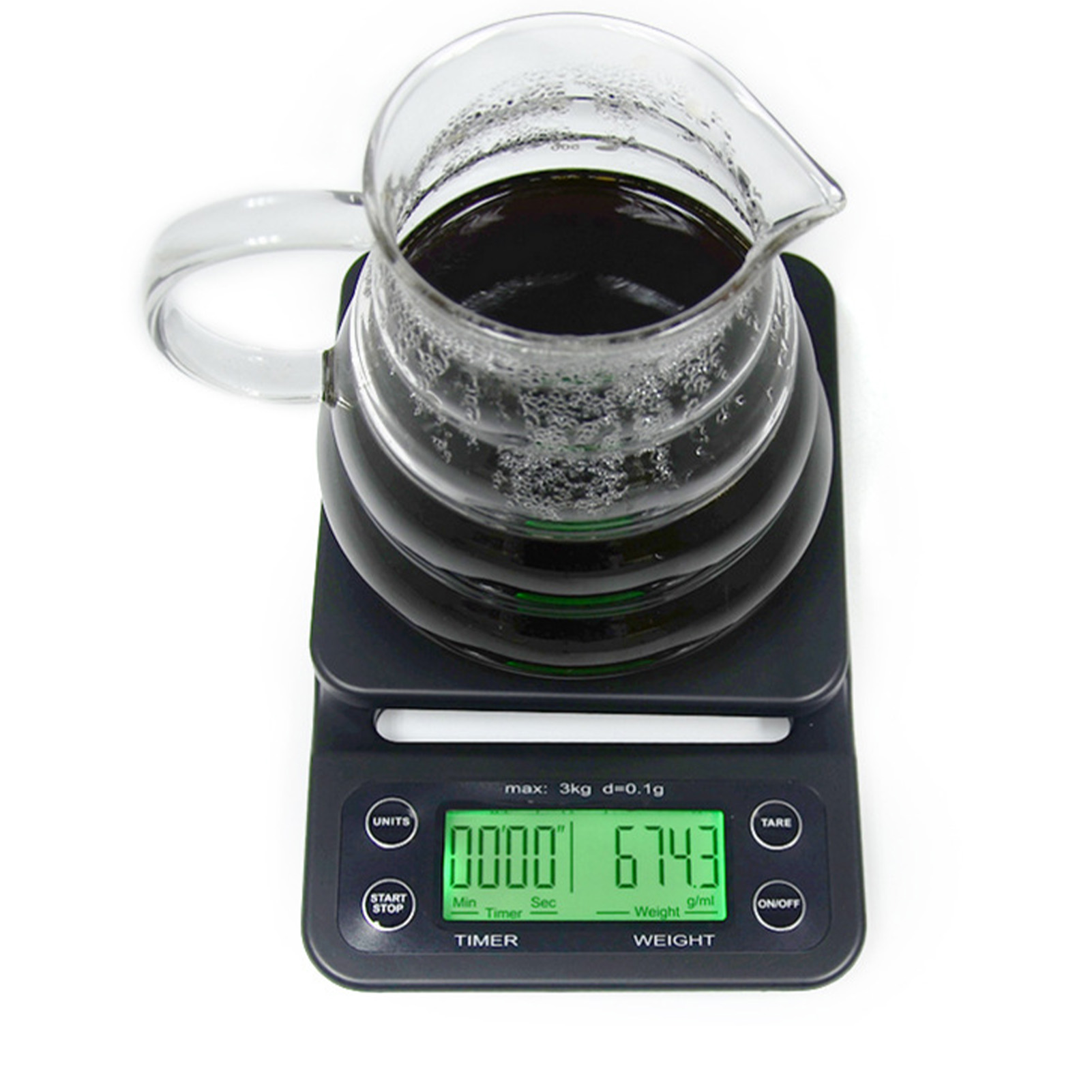 Italienische Elektronische Waage Für Filterkaffee, Küchenwaage Mit Timer.