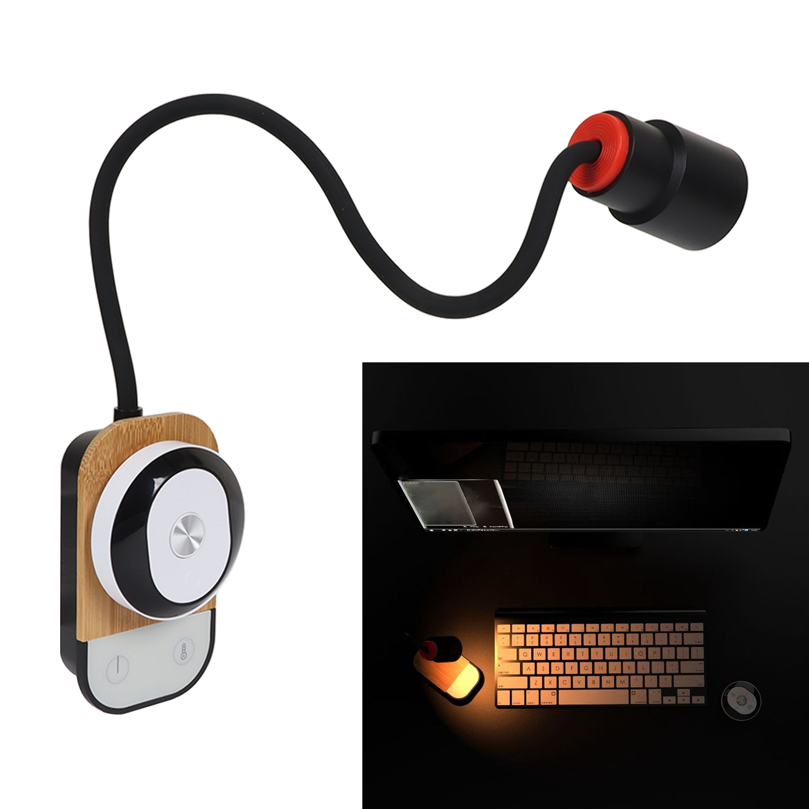 Wiederaufladbare Led-lampe Mit Fernbedienung, Wand- Und Nachttischlampe, Magnetische Schreibtischlampe Zum Lesen Im Studentenwohnheim, Augenschutz, Schwarz