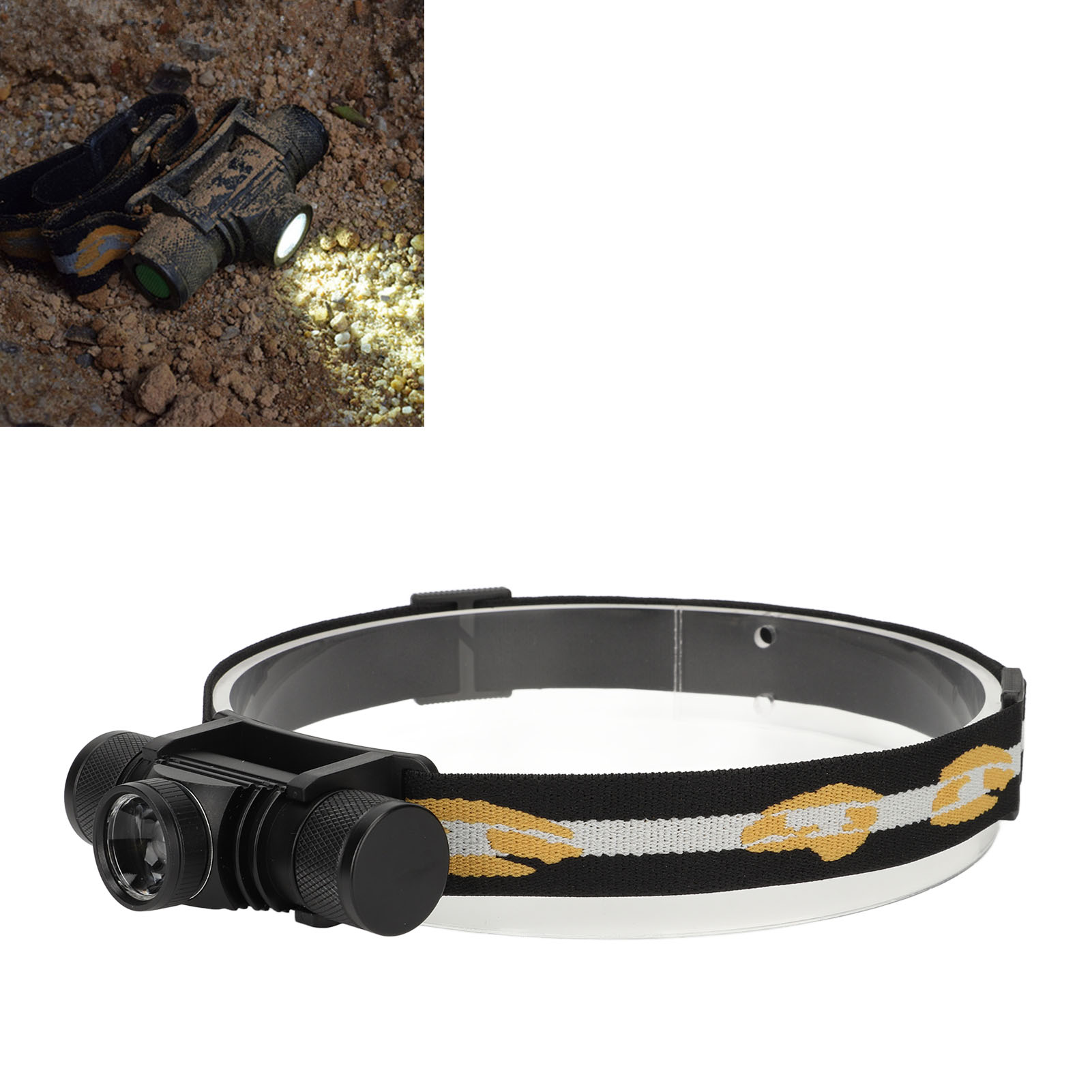 Hochleistungs-led-stirnlampe, Drehbare Zoom-stirnlampe Aus Aluminiumlegierung, Wiederaufladbar, Wasserdicht, Geeignet Zum Angeln, Jagen, Erkunden Und Wandern Im Freien.