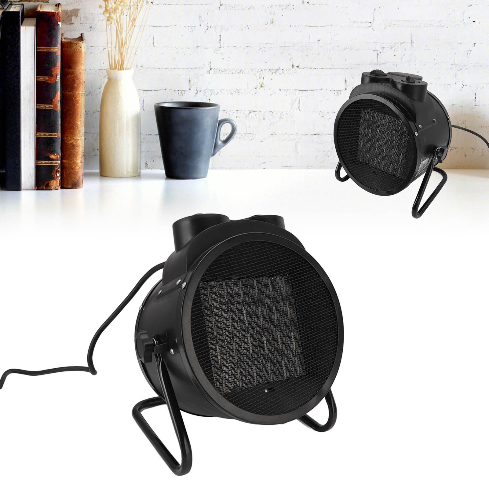 Elektrische Außenheizung Für Den Privaten Und Industriellen Gebrauch - Gewächshausventilator, Tragbare Zusatzheizung, Europäischer Standard 220v 3000w, Schwarz.