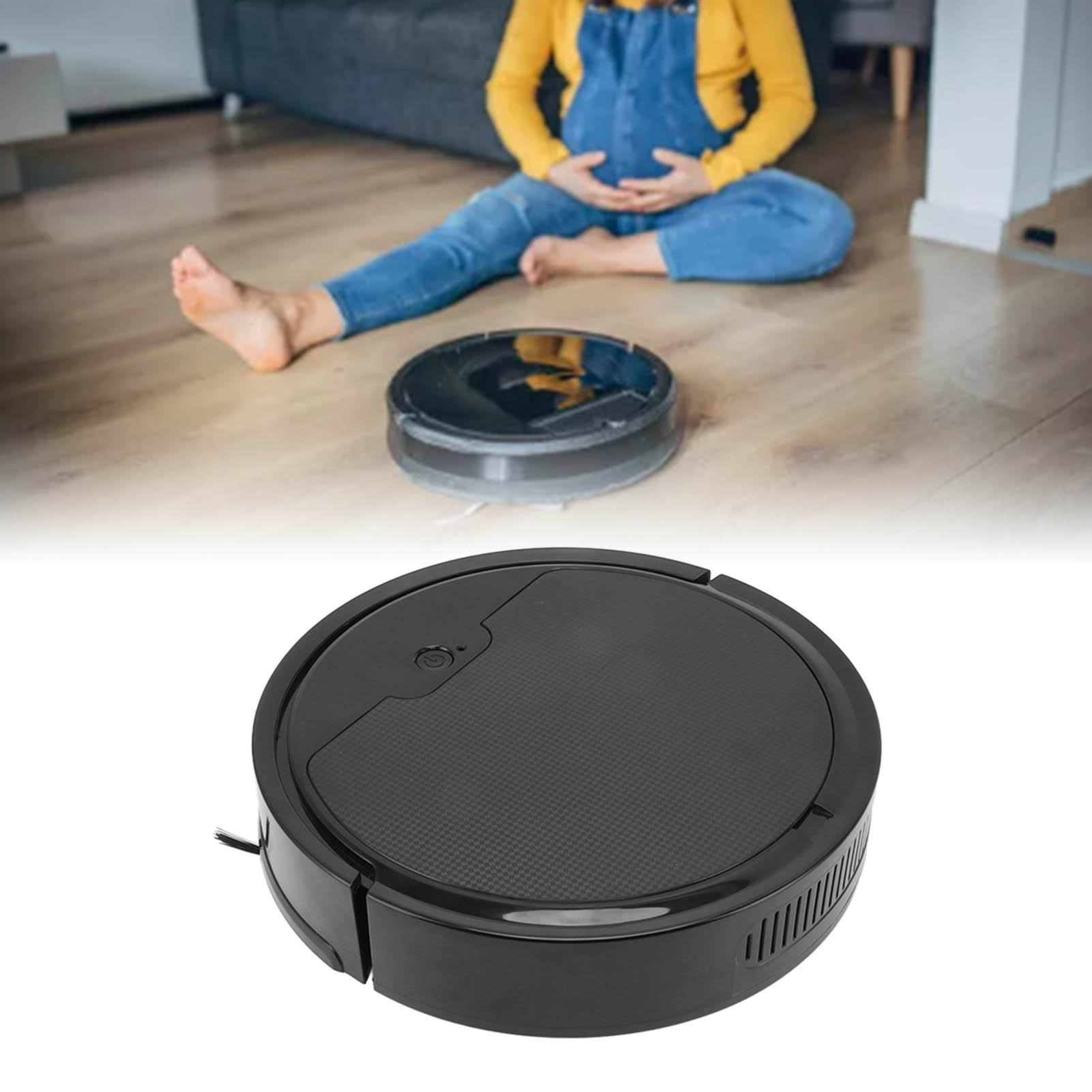 Intelligenter Saugroboter, 3-in-1-roboter Zum Kehren, Staubsaugen Und Wischen Von Böden, App-steuerung, Timer, Usb-ladefunktion, Schwarz.