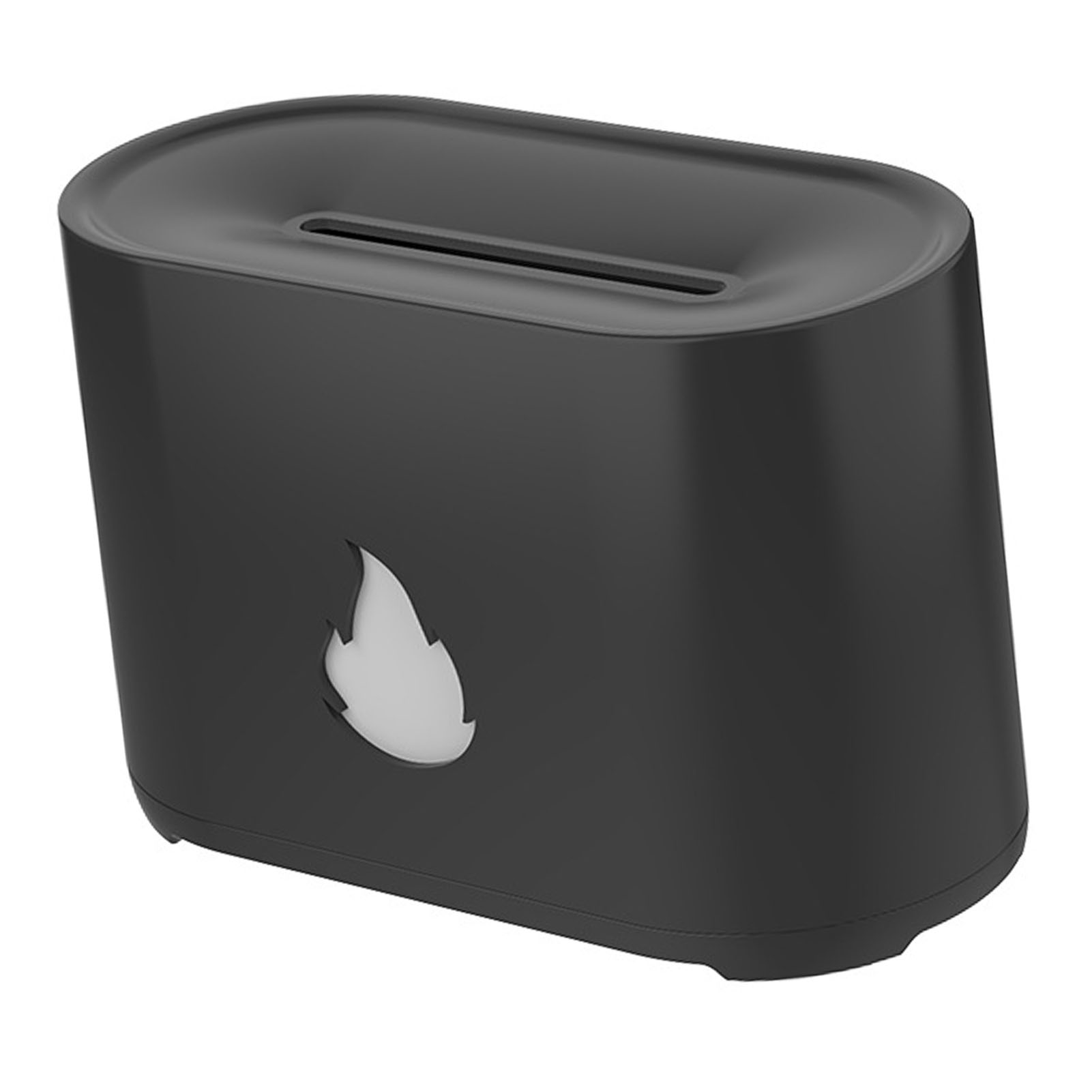 Ultraschall-aroma-diffusor Mit 3d-flammeneffekt, Luftbefeuchter Für Büro/zuhause, Schwarz