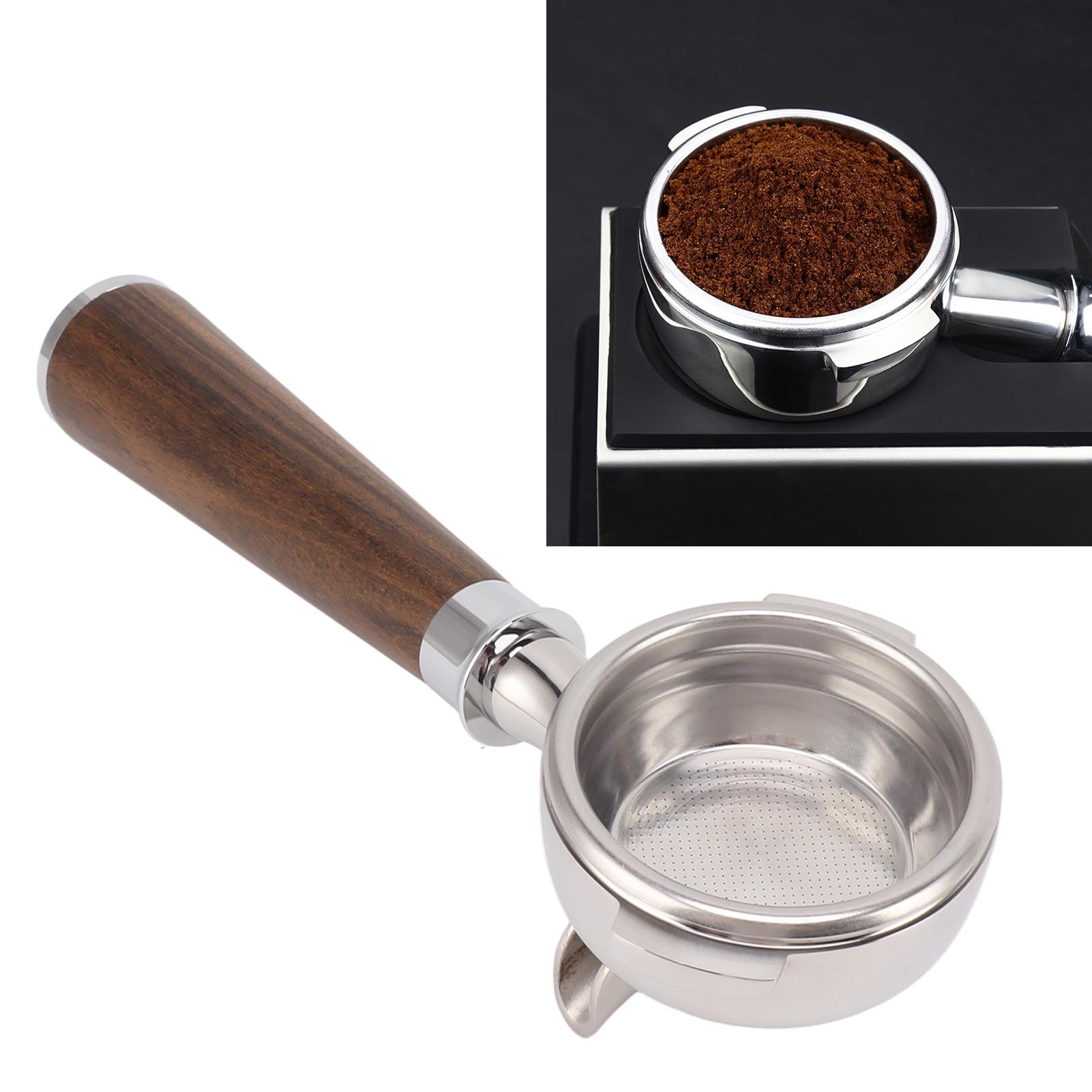 Nowwa Doppelauslauf-kaffeemaschine 58 Mm, Edelstahlgriff A (schwarzes Rosenholz)