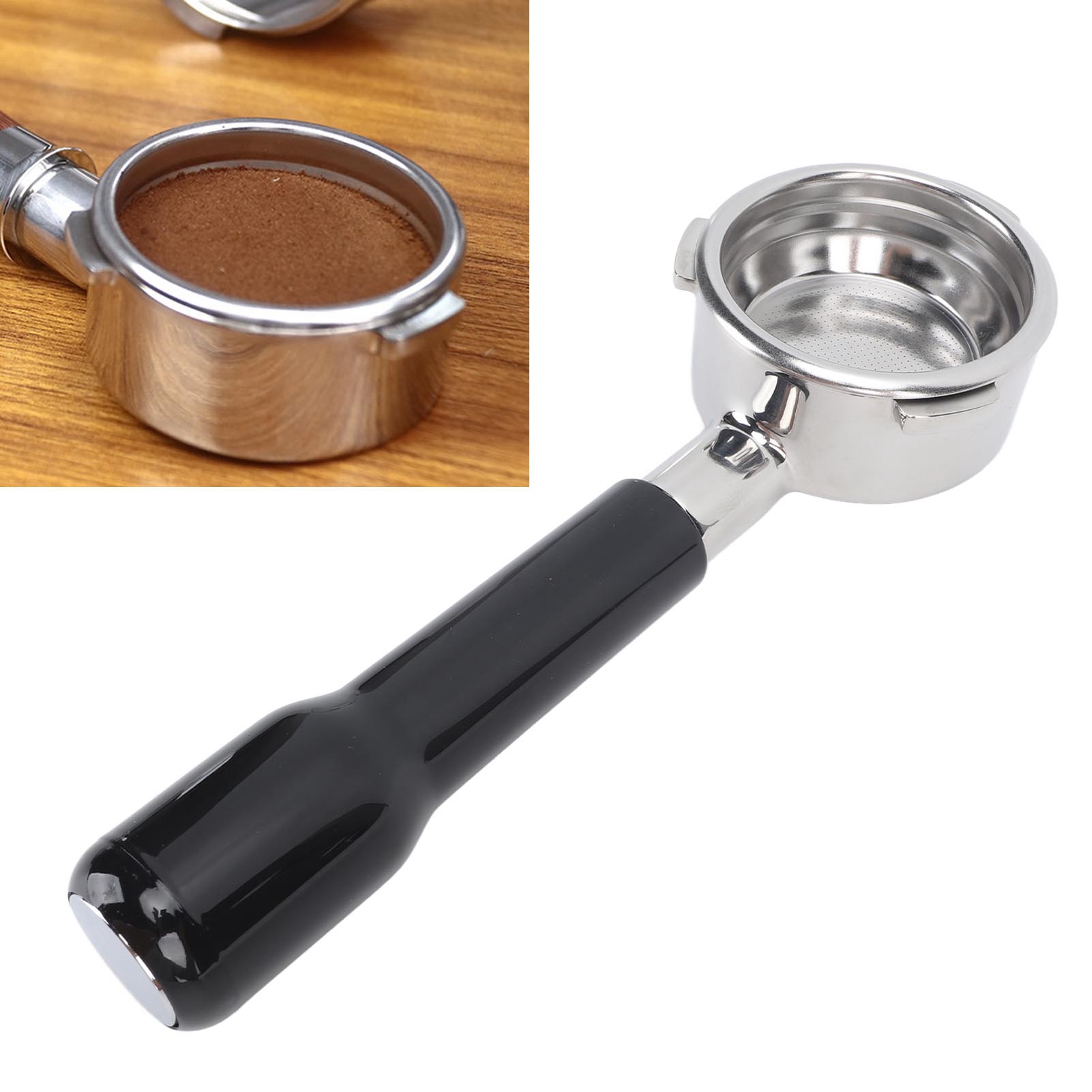 Barsetto 58 Mm Edelstahl-rührstab Ohne Sockel Für Espressomaschinen, Modell C2, Schwarzer Kunststoff