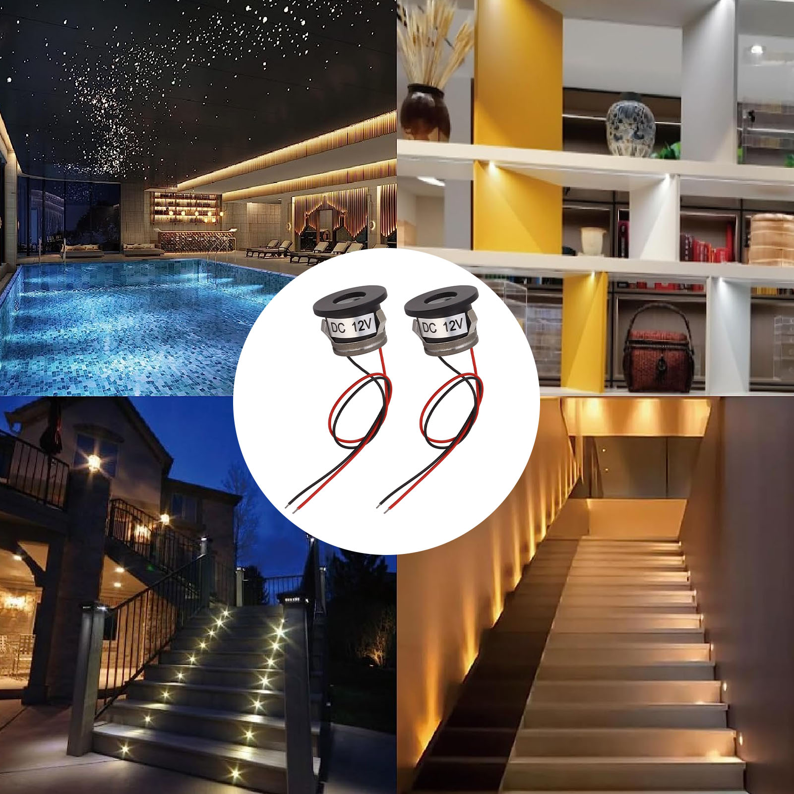 Led-einbaustrahler, Mini-schmalstrahler, 1w 12vdc, Strahler Für Möbel, Natürliche Beleuchtung Für Eingangsdecken.
