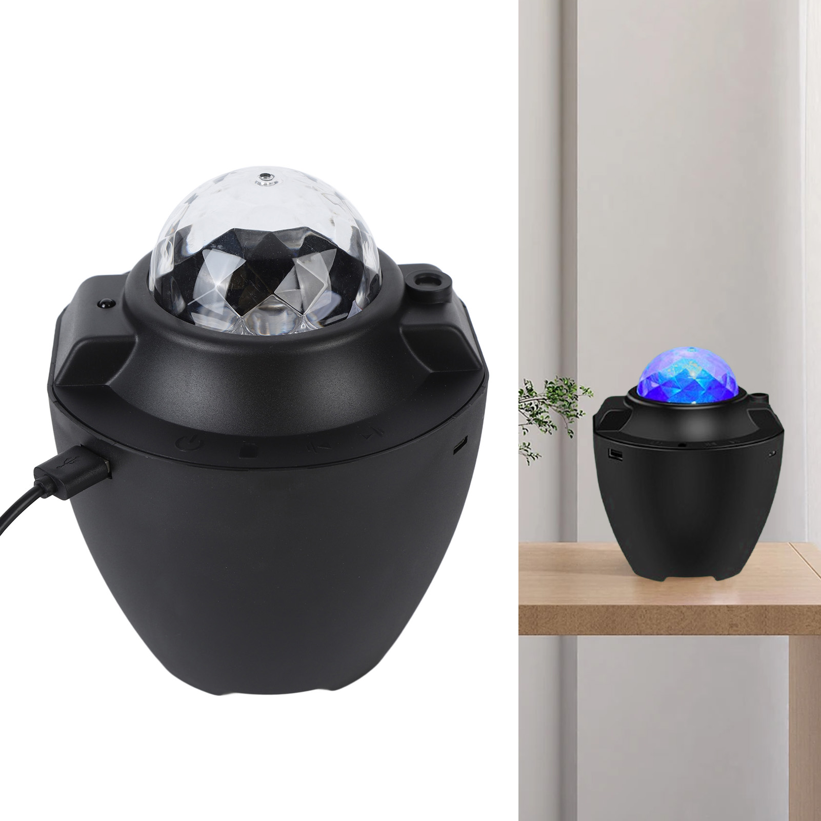 Led-projektor Mit Bluetooth-konnektivität, Musikalischem Nachtlicht, Dreifarbiger Smart-fernbedienung, Umgebungslicht Für Das Schlafzimmer, Usb 5v.
