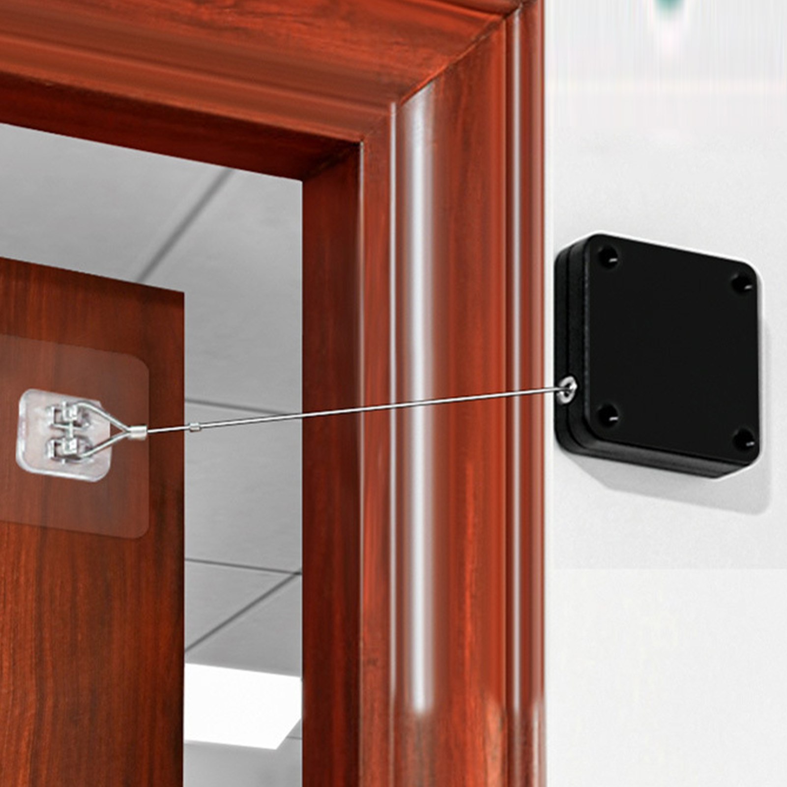 Automatischer Türschließer, Soft-close-schiebetürschließer, Bohrfreies Heimwerkergerät, Türschließer Mit Feder Und Seil.