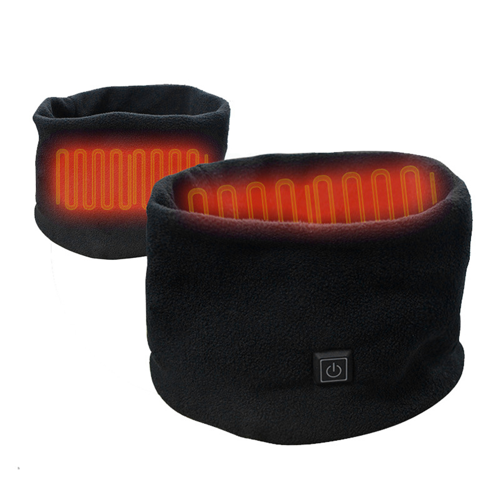 Beheizbarer Schal/nackenwärmer (dc5v) Für Herbst/winter, Ideal Zum Radfahren, Campen Und Für Outdoor-sportarten – Schwarz