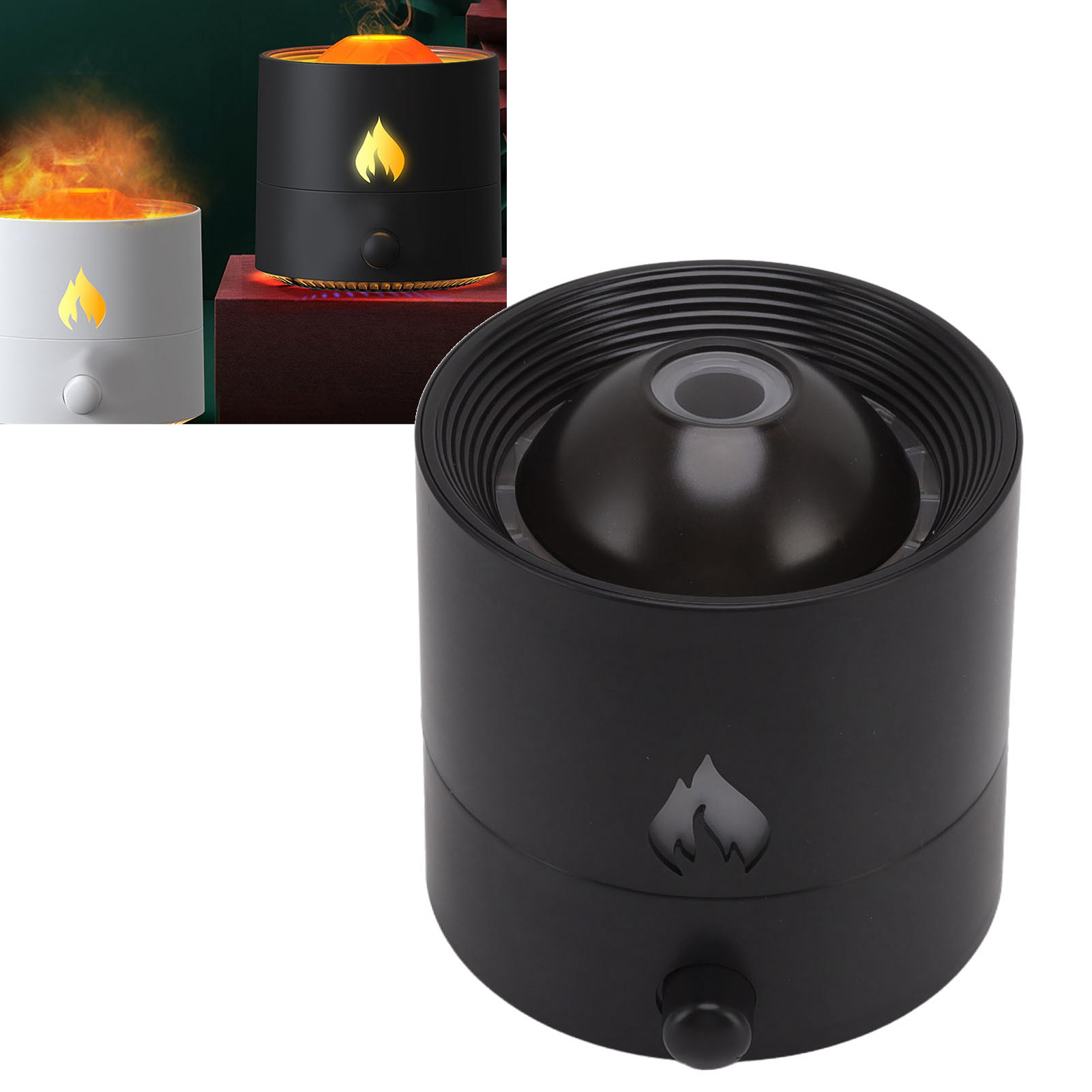 Quallenförmiger Aromadiffusor Mit Nachtlicht Und Usb-tischluftbefeuchter, Schwarz