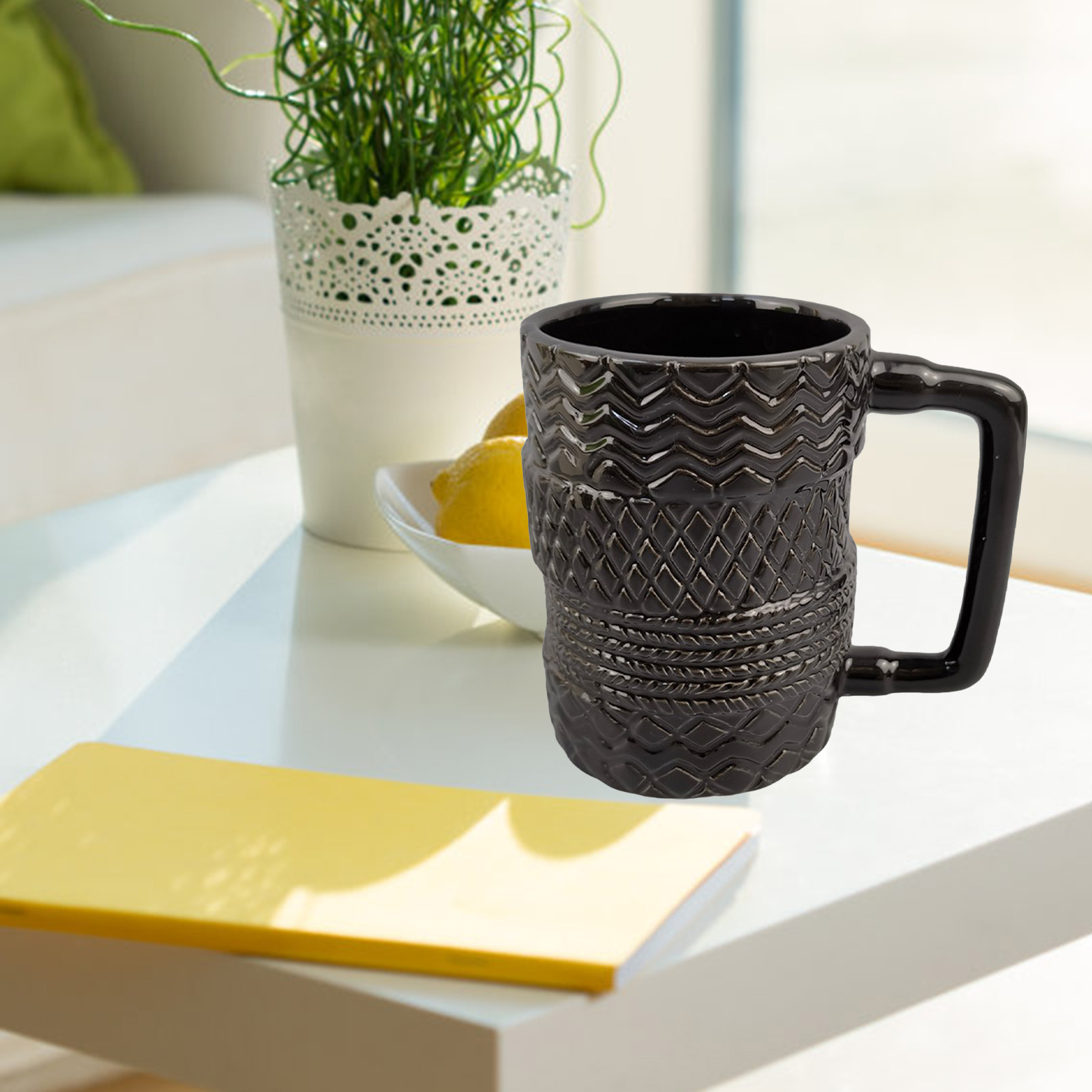 Keramikbecher In Reifenform, Origineller, Unregelmäßiger Und Einzigartiger Becher, Gebrauchsbecher Im Nordischen Stil Für Zuhause.