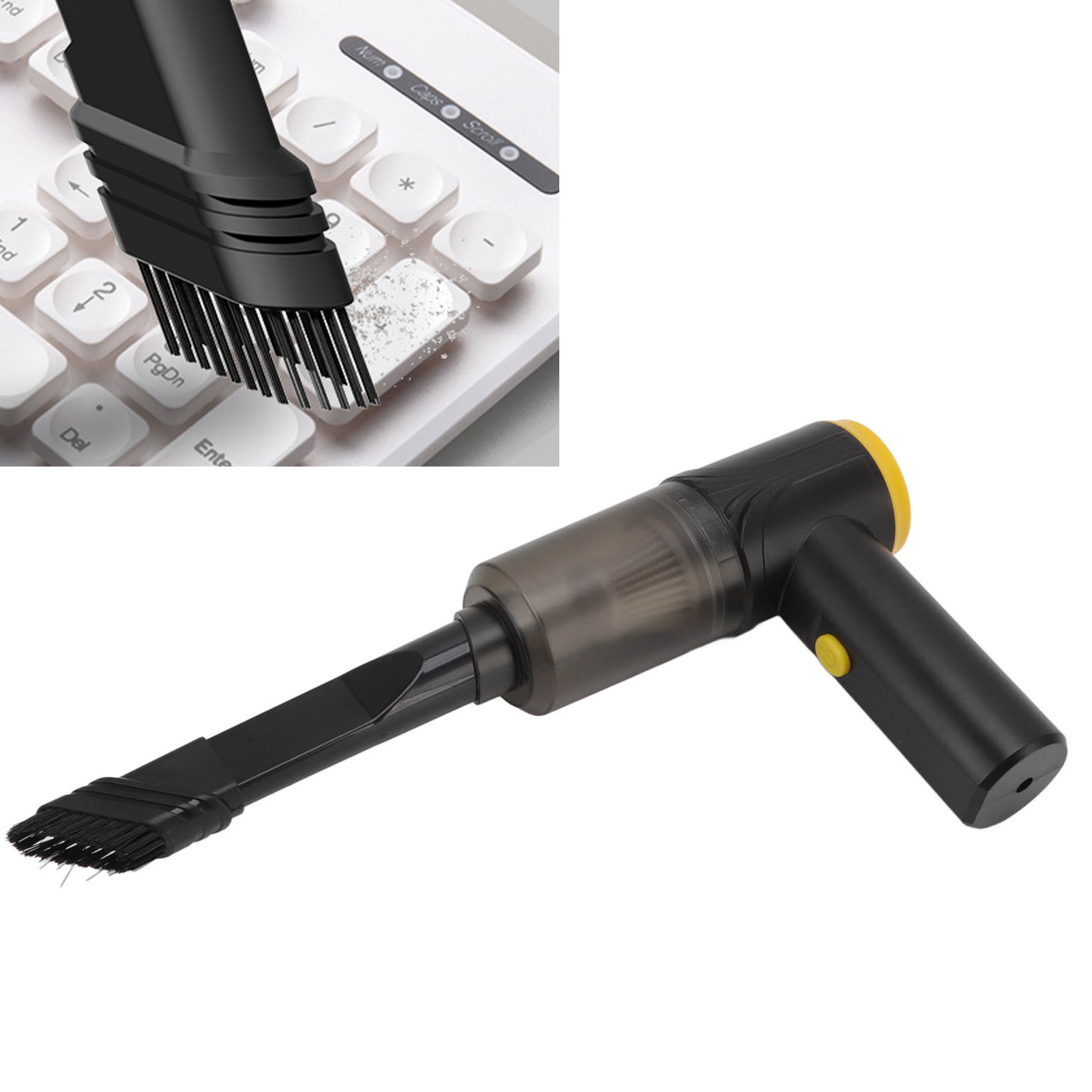 2-in-1 Autostaubsauger, Luftpumpe, Usb-wiederaufladbarer Handstaubsauger, Schwarz