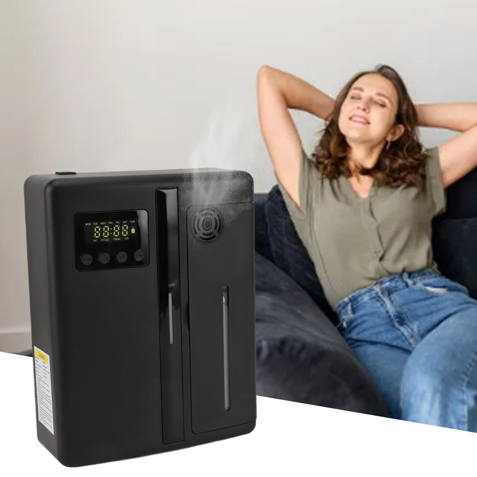 Schwarzer Duftdiffusor Für Hotels, Duftspender, Duftmaschine Für Bars, Automatischer Duftverdampfer Für Karaoke, Raumduftdiffusor, Ätherischer Öldiffusor, Europäischer Standard 100–240 V