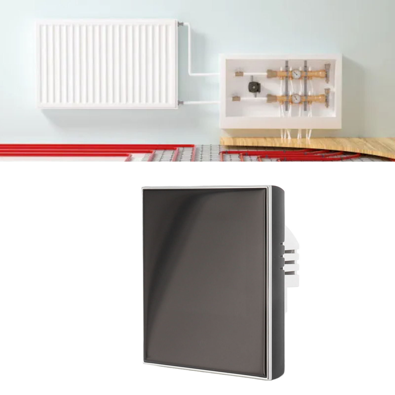 Kabelloser Wandthermostat Für Fußbodenheizung 95-240 V, Mit Lcd-touchscreen Und Intelligenter Wi-fi-verbindung.