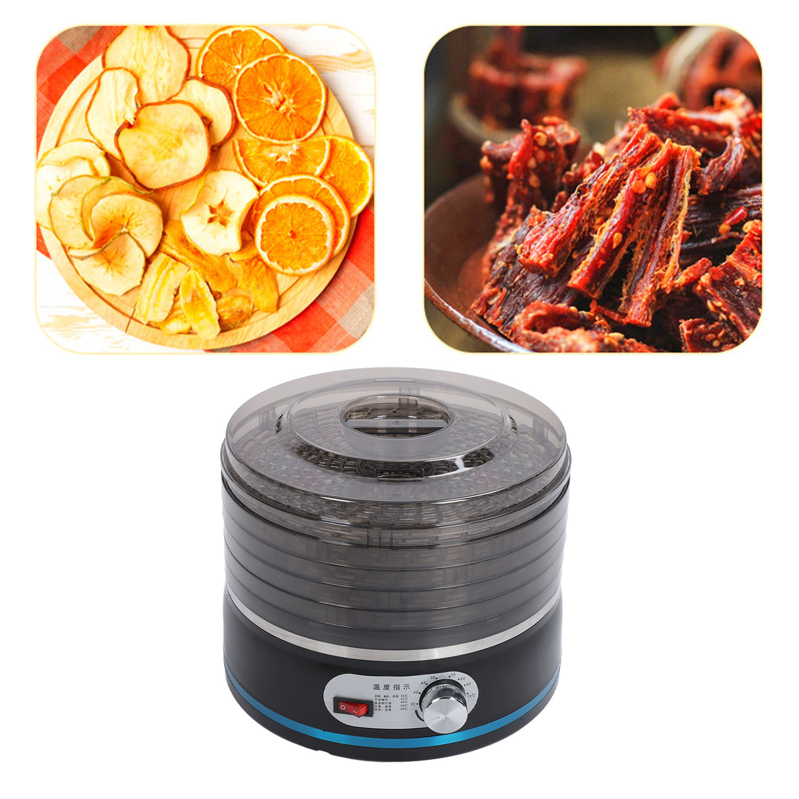Obsttrockner, Lufttrockner, Dörrgerät Für Lebensmittel, Gemüse, Tierfutter Und Heilkräuter, Kleines Europäisches Standardmodell 220–240 V