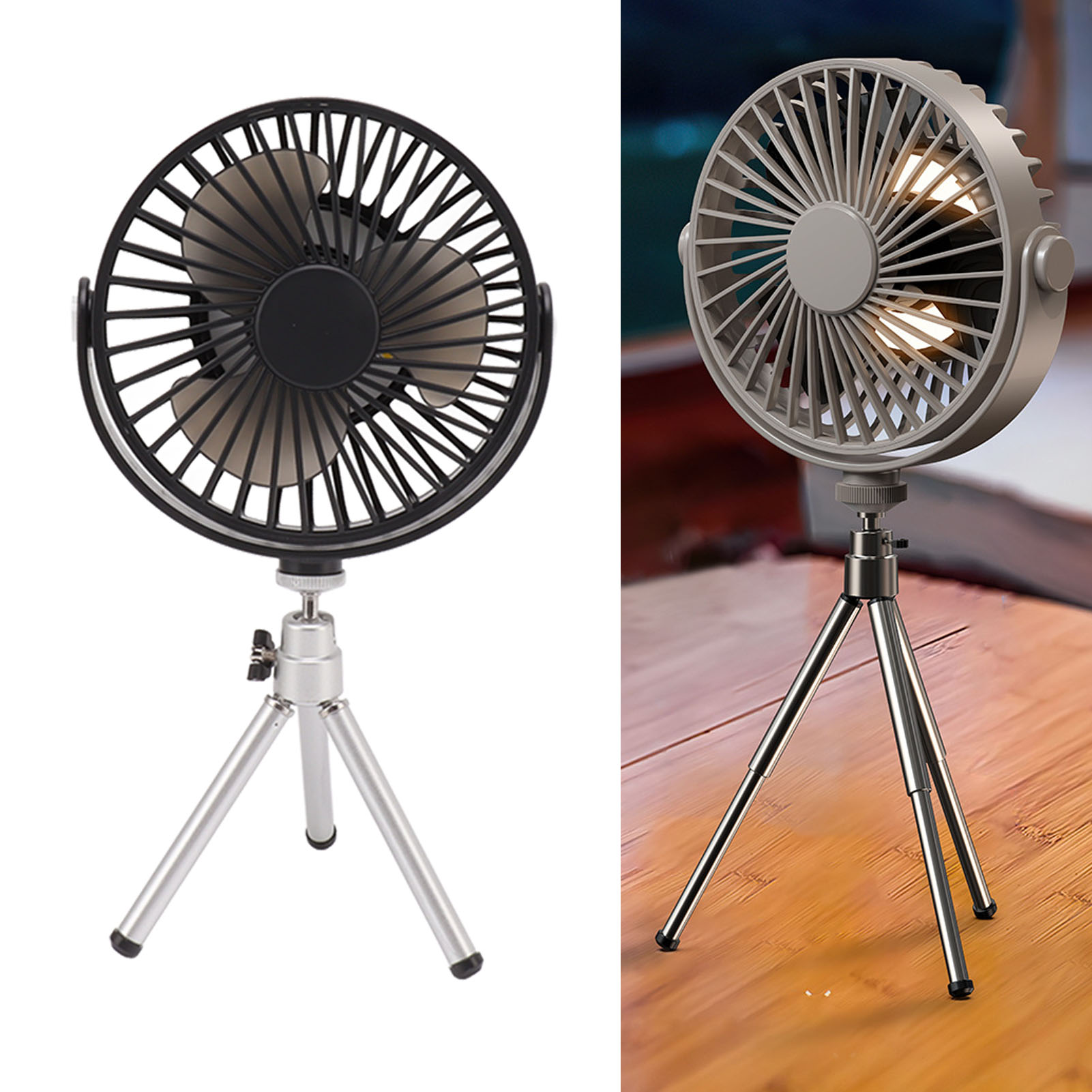 Stativventilator, Outdoor-campingventilator, Leichter Ventilator, Mini-ventilator Mit Intelligenter Fernbedienung Und Usb-ladefunktion.