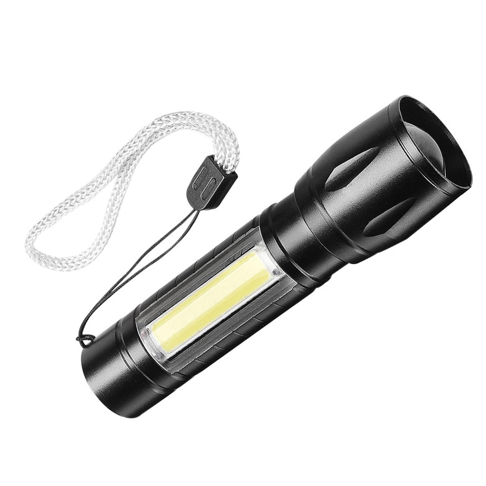Zwei Brandneue, Leistungsstarke Schwarze 511-10w-taschenlampen Mit Multifunktionaler Usb-ladeanzeige Für Die Außenbeleuchtung.