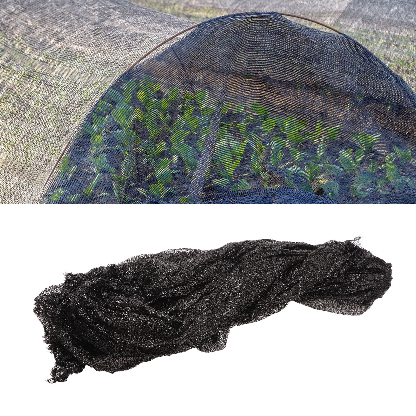 Neues Schwarzes Staubdichtes 3-nadel-sonnenschutznetz, Sonnenschutzabdeckung, Umweltfreundliches Sonnenschutznetz, 4 X 6 Meter, Inklusive 20 Befestigungsstangen.