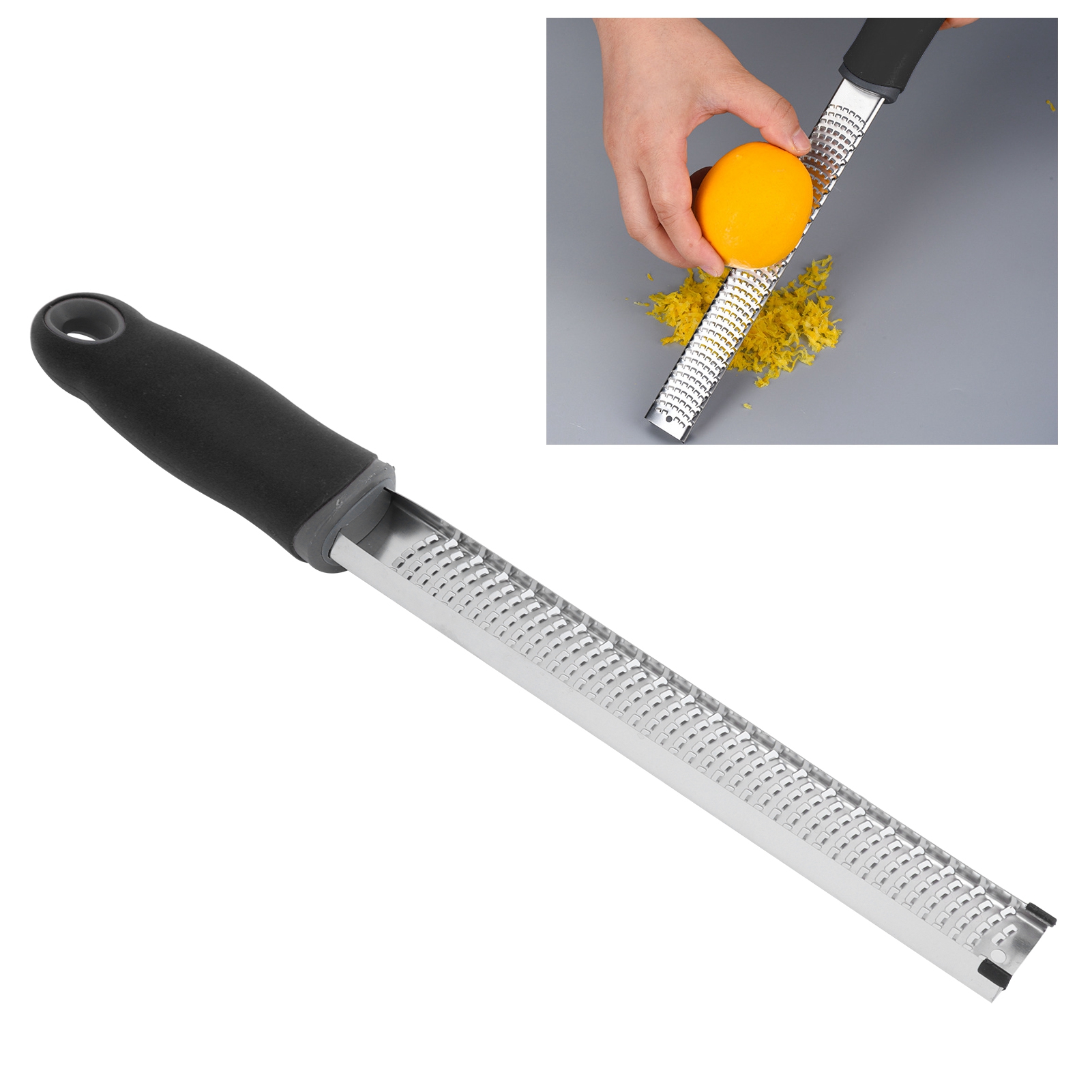 Käsereibe Zum Backen, Käsereibe, Schokoladenreibe Aus Edelstahl 304, Zitronenschalenkratzer, Schwarz