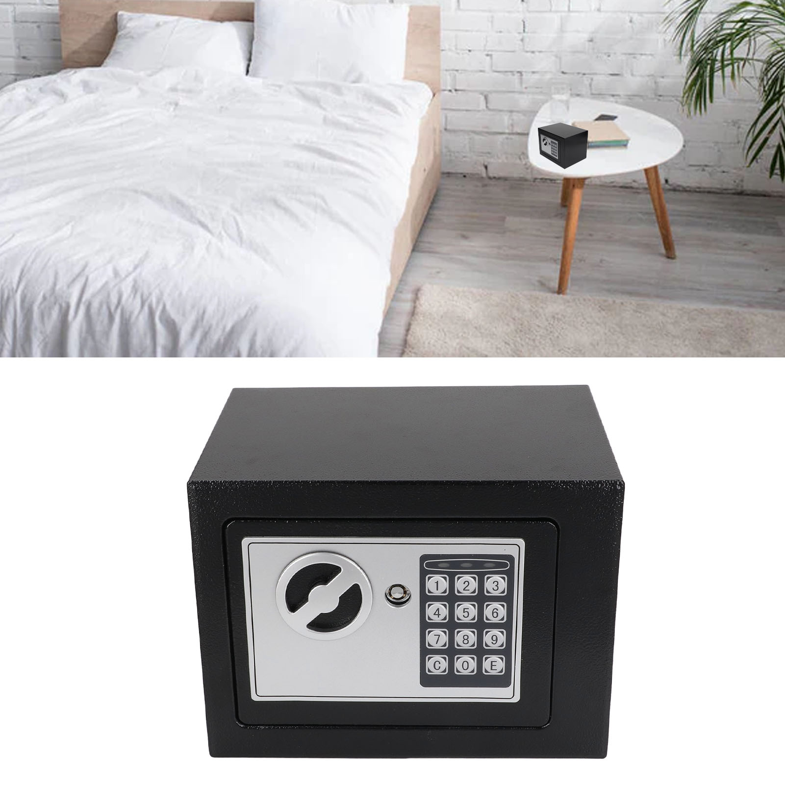 Mini-heimtresor/sparschwein Mit Tastatur Und Schlüssel, Lieferung Ohne Batterien.
