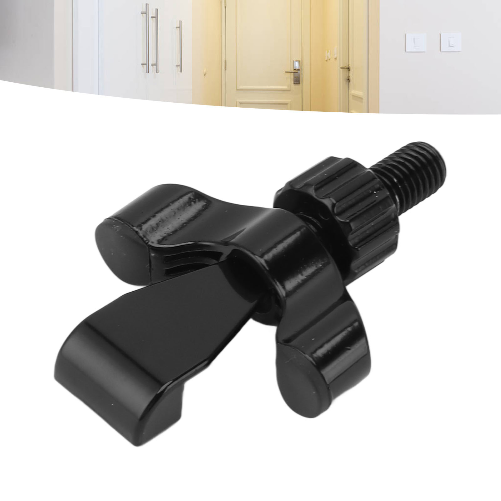 Verstärkter, Dickerer Und Schwererer Türstopper, Tragbarer Sicherheitstürstopper Mit Türschloss, Schwarz, Für Sicherheit Und Diebstahlprävention In Hotels.