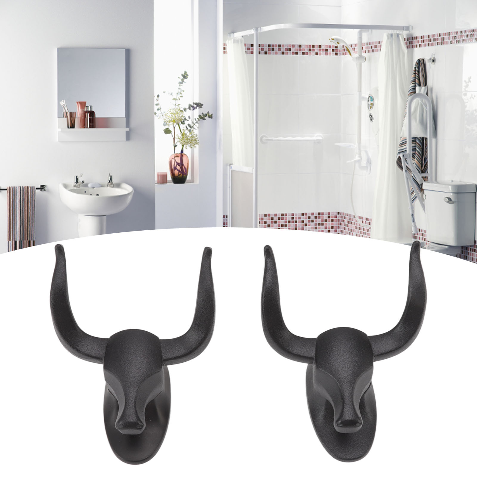Set Mit 2 Kleiderhaken Aus Hochfestem Aluminium, Badezimmerhaken