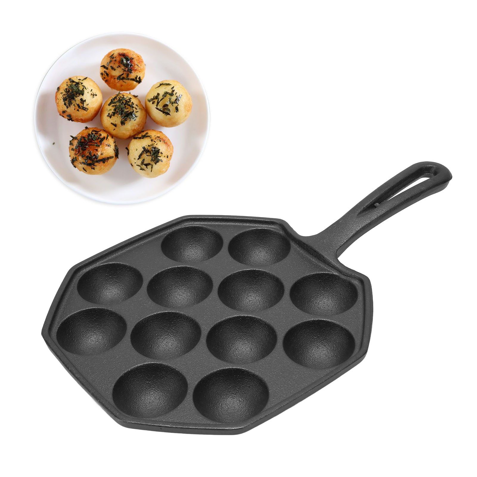Antihaft-takoyaki-form, Gusseiserner Topf Mit 12 Mulden, Takoyaki-topf