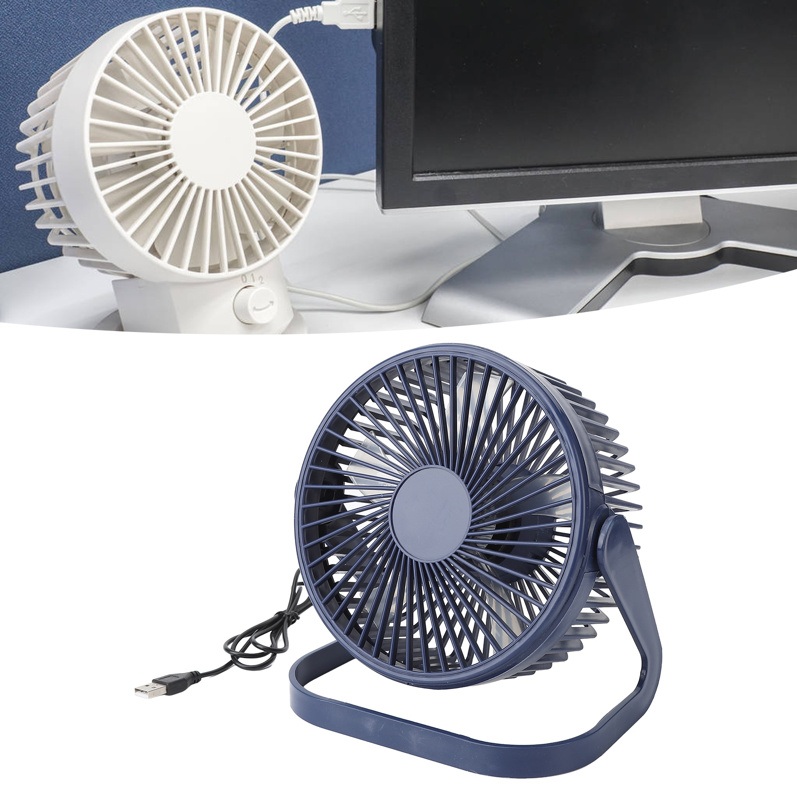 Zweistufiger Luftzirkulationsventilator Für Kleine Räume, Usb-wiederaufladbar, Hohe Windleistung, Geeignet Für Studentenwohnheime, Camping Und Outdoor-aktivitäten, 6 Zoll.
