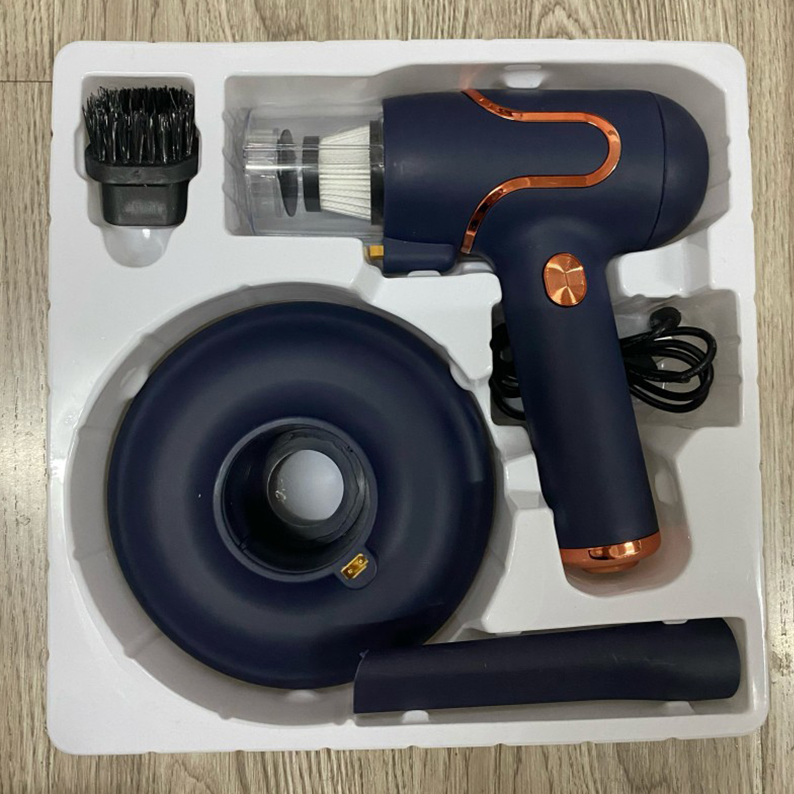3-in-1 Akku-uv-staubsauger Für Haushalt Und Bettwäsche (autostaubsauger, Dunkelblau)