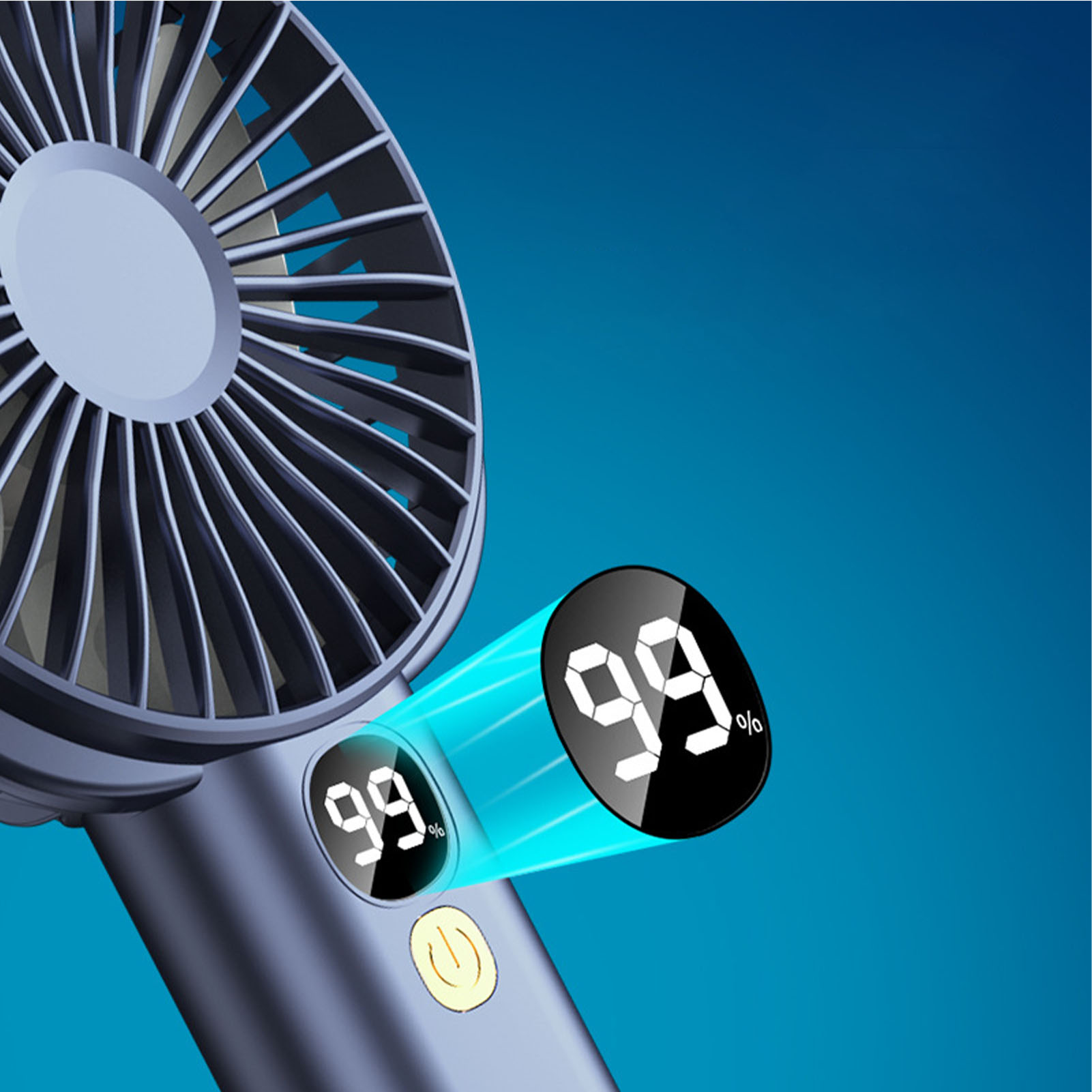 Neuer Mini-ventilator, Leise Und Leistungsstark, Usb-aufladbar, Tragbarer Mini-tischventilator, Dunkelblau