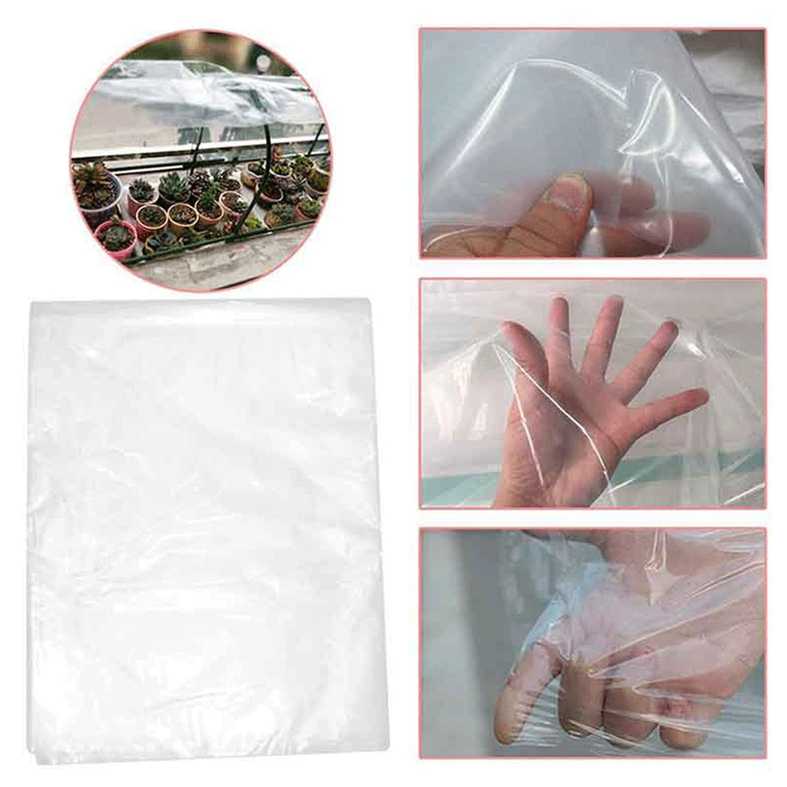 Transparente Frostschutzfolie Für Gartenpflanzen, Wasserdichter Schutz, Fensterdichtungsfolie, Pe-abdeckfolie Für Gewächshäuser, 2 X 10 M