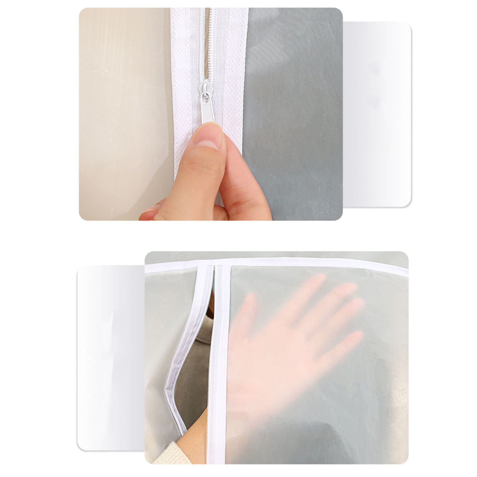 1 Transparente 3d-staubschutzhülle Mit Den Maßen 50 X 60 X 90 Cm, Waschbarer Transparenter 3d-kleidersack, Hängehülle Für Mäntel Und Anzüge, Staubbeutel.