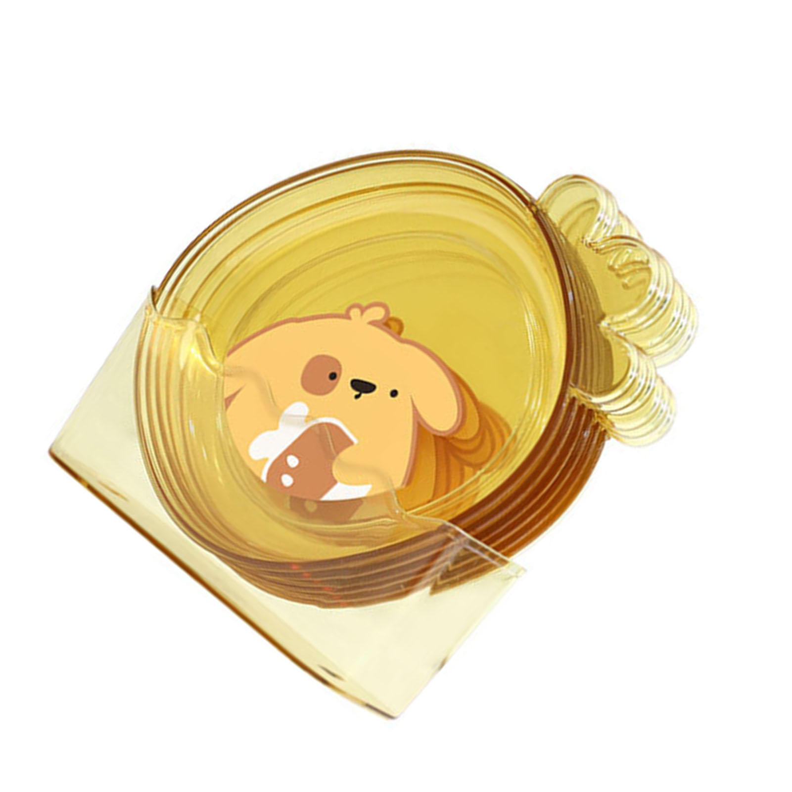 Kreativer Plastikteller Im Japanischen Stil Für Den Hausgebrauch, Ideal Zum Servieren Von Gemüse Und Knochen, Als Kleiner Teller, Obst- Und Süßigkeitenschale, Transparent Gelb.