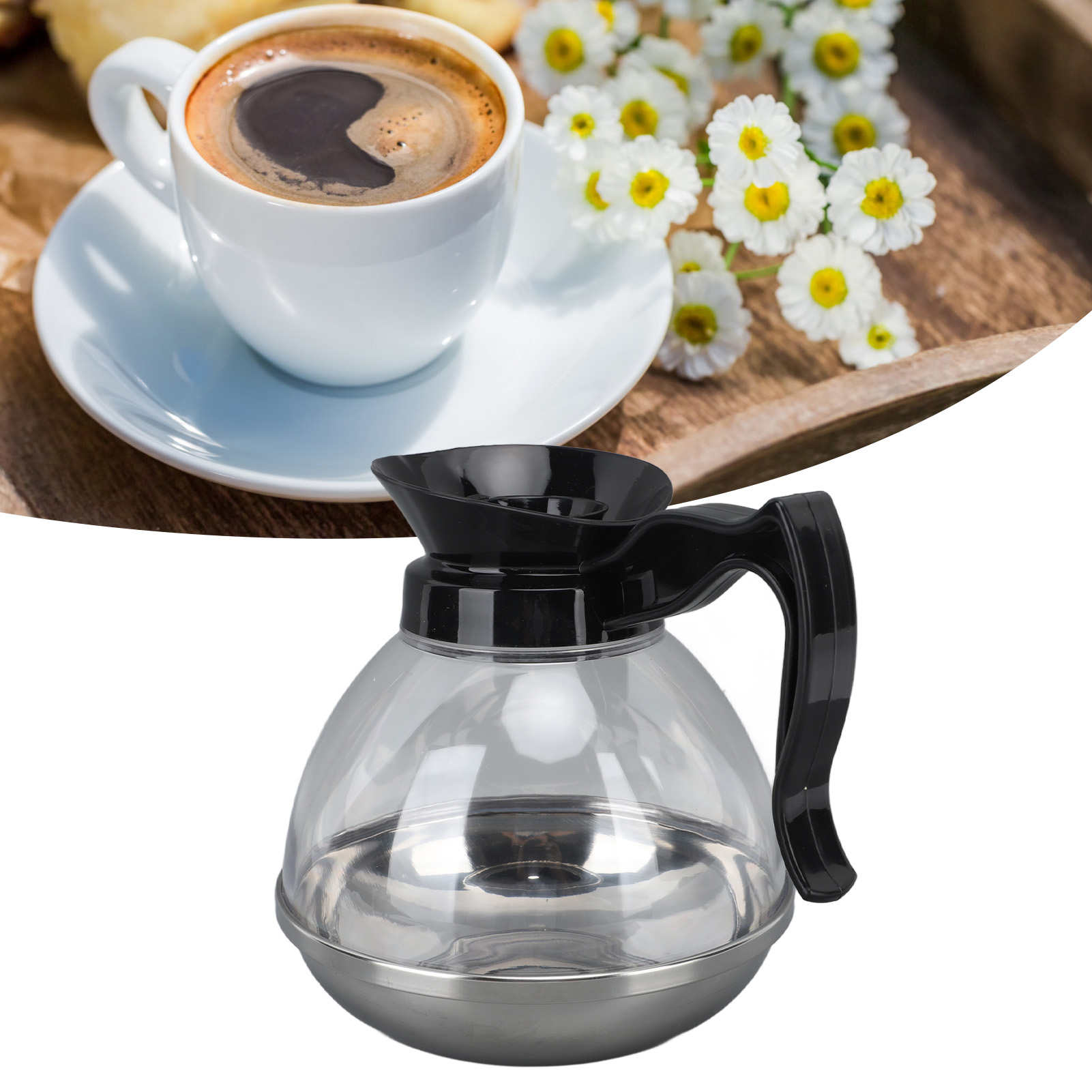 Kaffeemaschine Mit 1,2 Litern Fassungsvermögen, Kompatibel Mit Verschiedenen Kaffeemaschinen Und Elektroherden, Mit Ergonomischem Griff Und Auslaufsicherem Ausguss. Geeignet Für Kaffee, Tee, Milch Und