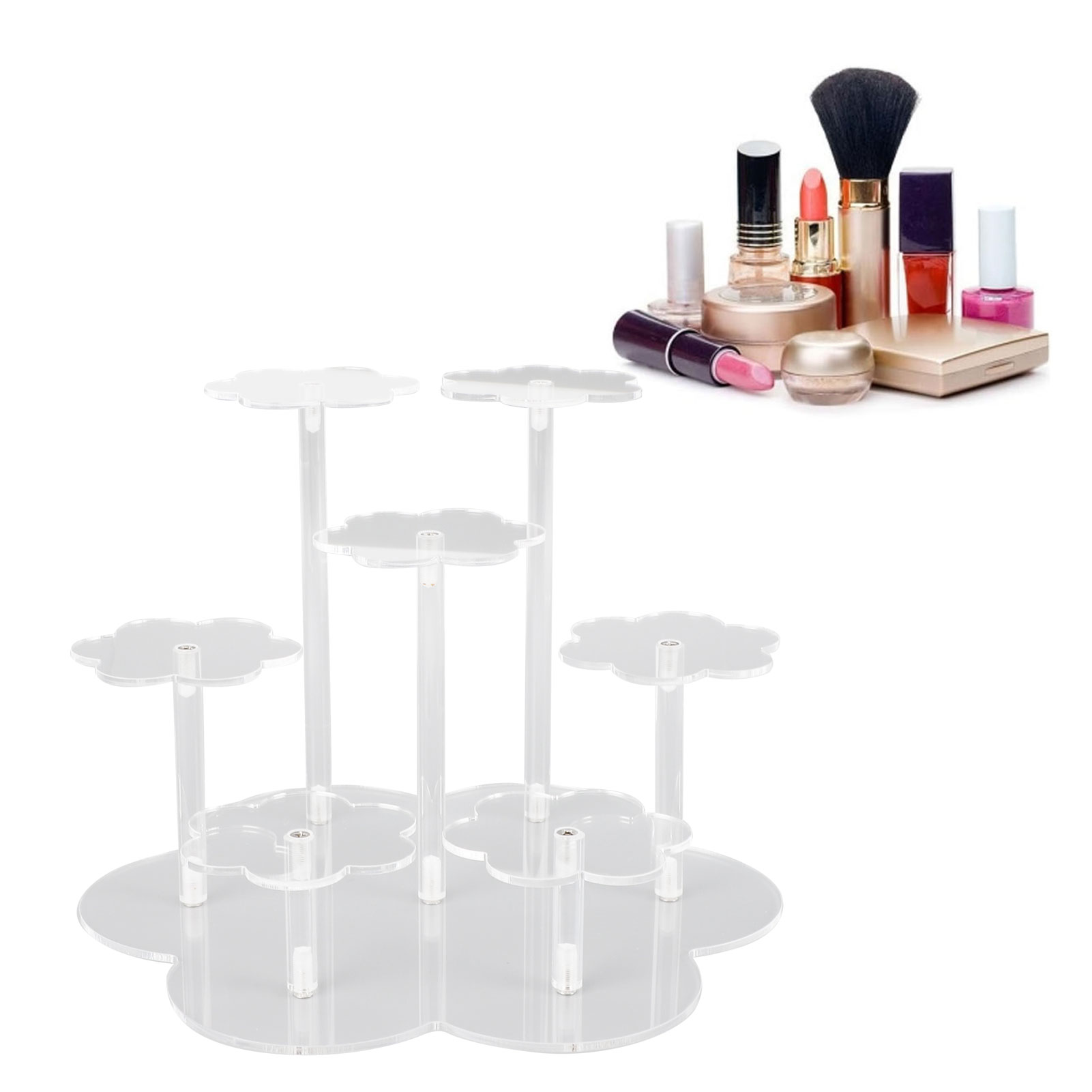 Transparenter Acryl-figurenständer Yx046, Mehrstufiges Regal, Cupcake-ständer, Figurendisplay, Kosmetikdisplay