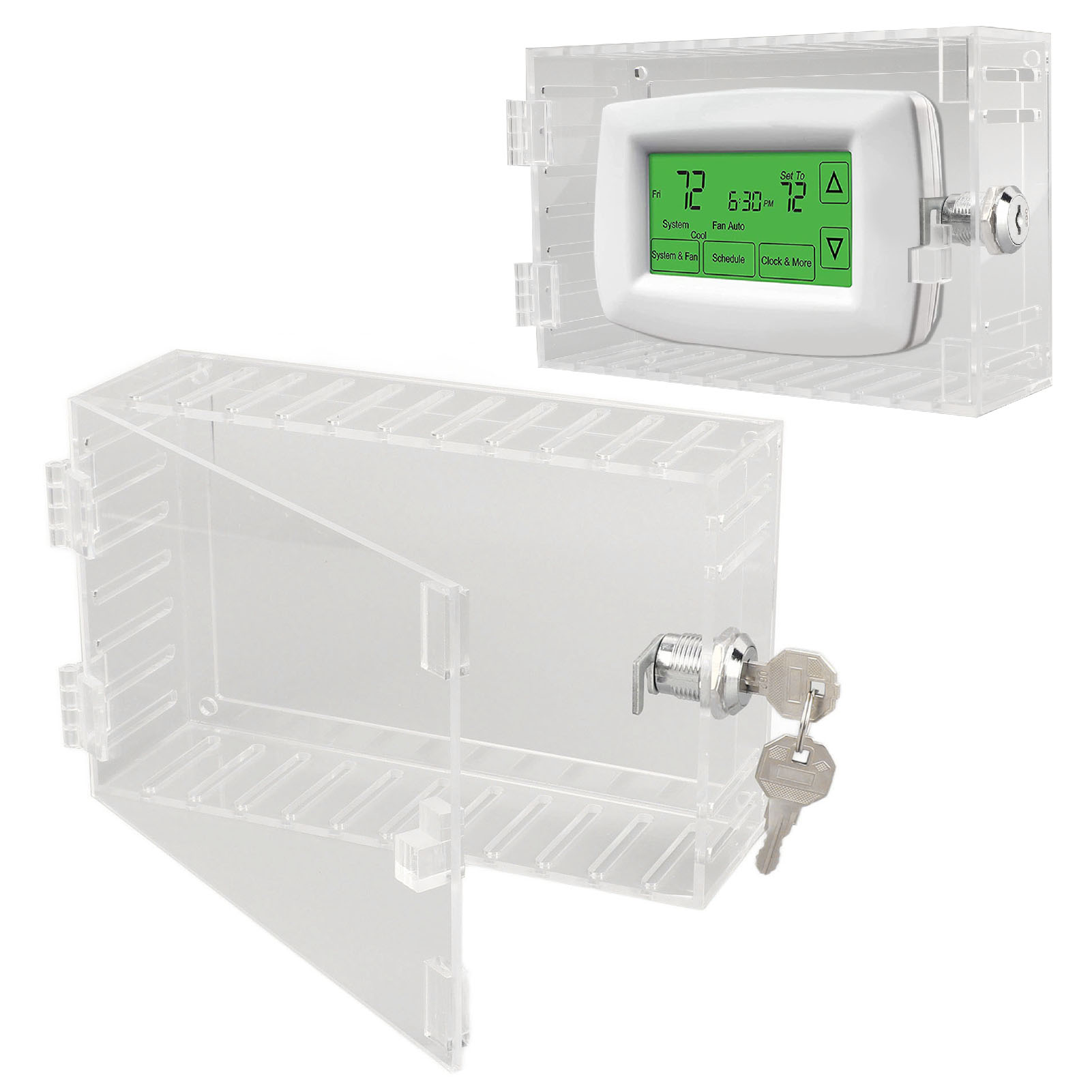 Thermostat-verriegelungsgehäuse, Große Transparente Schutzabdeckung Für Thermostat, Modell B.