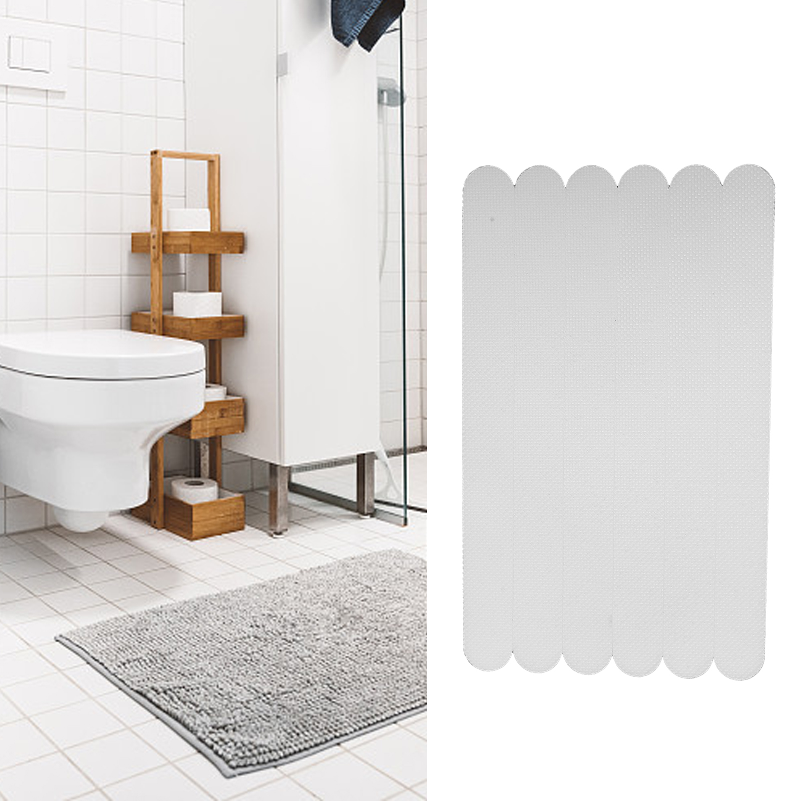 Rutschfeste Matten/aufkleber, Geeignet Für Zuhause, Treppen, Badezimmer, Badewannen, Saunen Und Küchen. 2 X 20 Cm, 24 Stück Pro Packung.