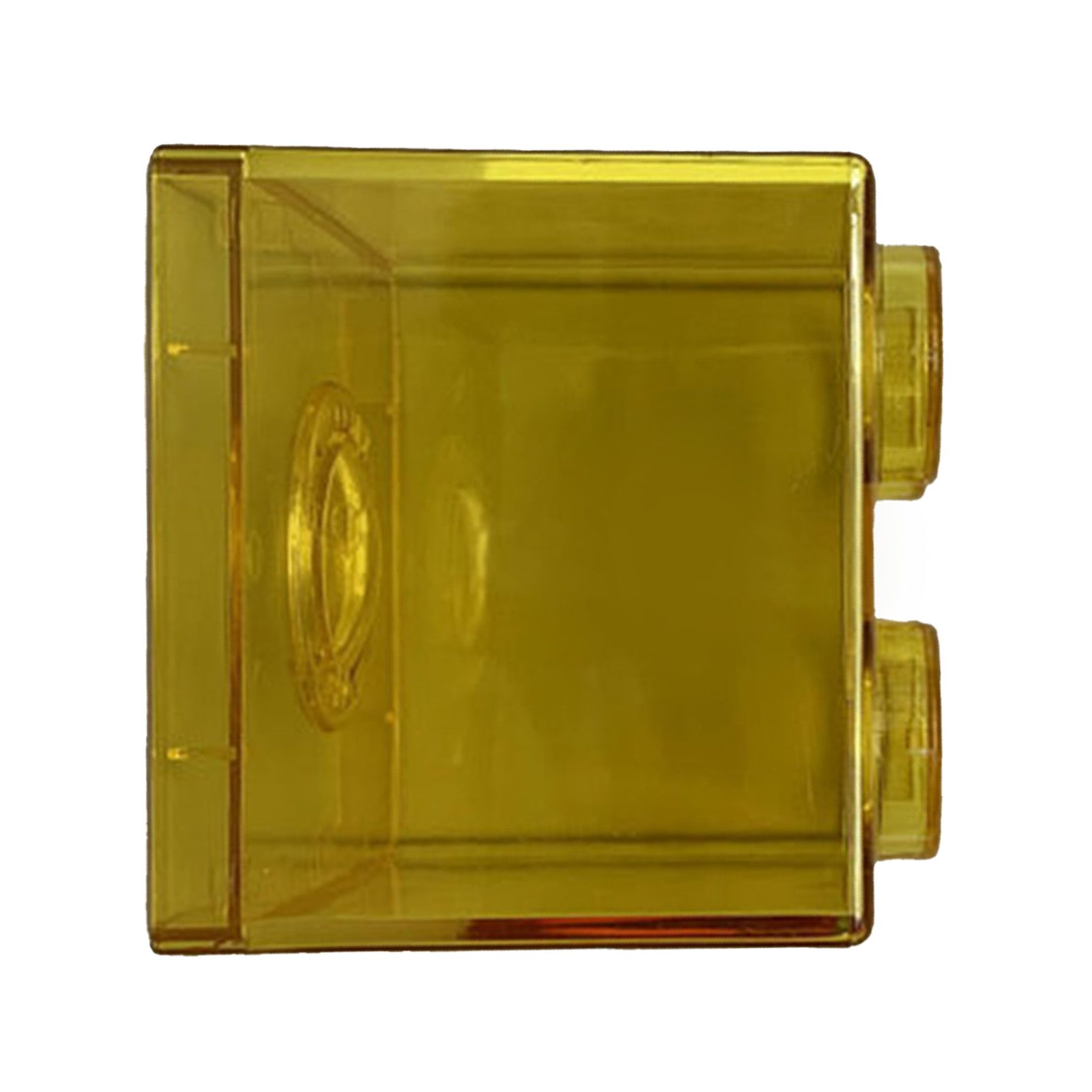 Zusammensteckbare Spardose Aus Bausteinen, Kinderspielzeug, Geldbörse, Für Die Frühkindliche Bildung Geeignet, Transparent Gelb, 8,9 X 8,9 X 9,2 Cm.