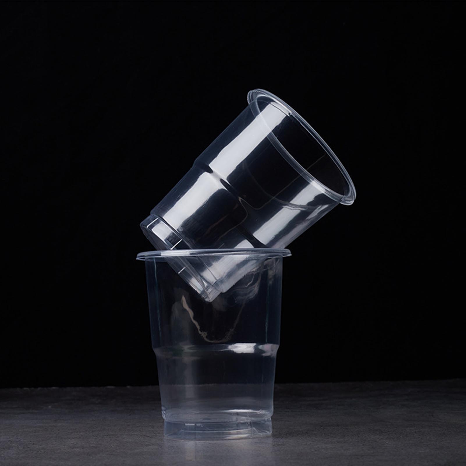 Transparente Einwegbecher Für Tisch Und Getränke, Einwegbecher Aus Kunststoff, Packung Mit 50 Stück.