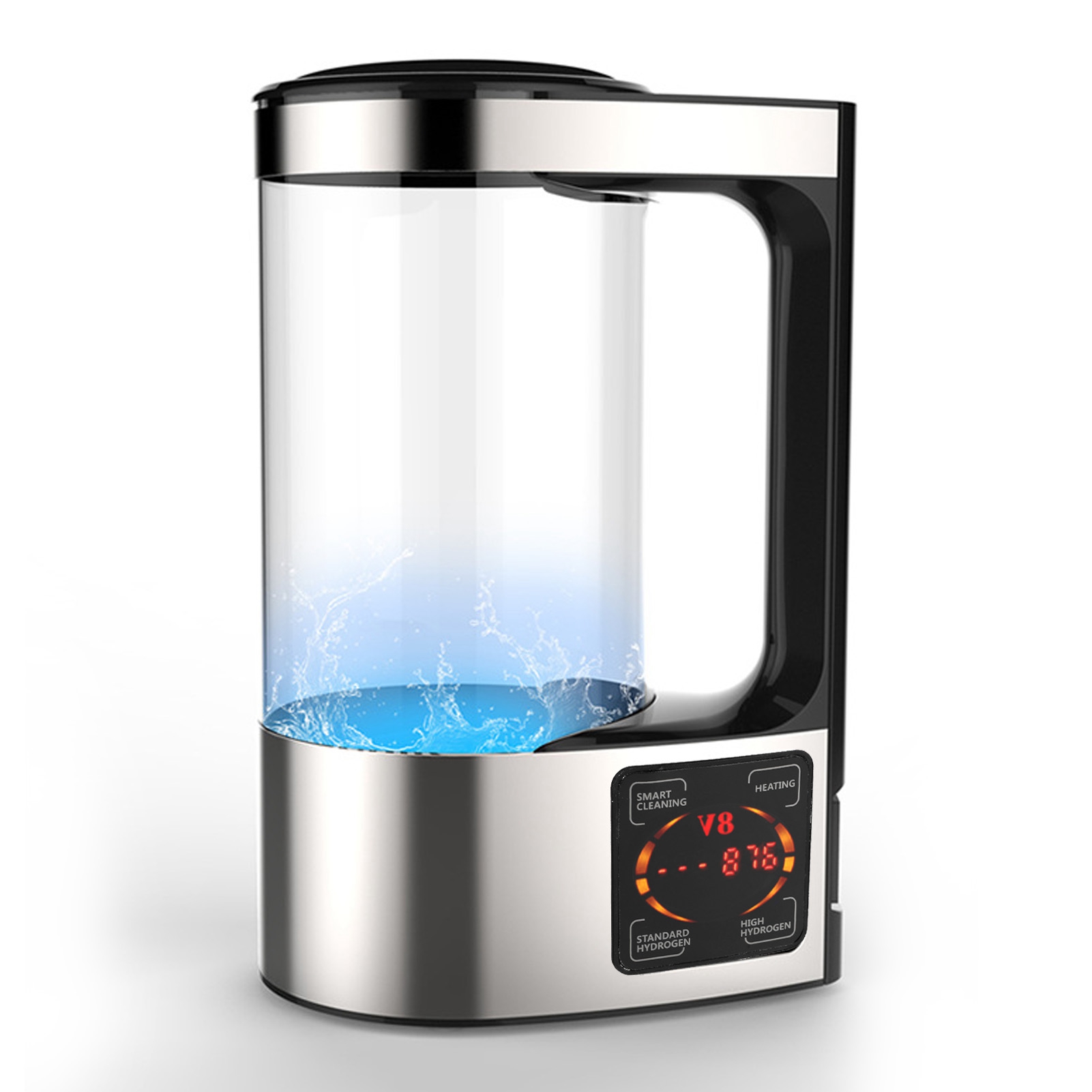 2-liter-wasserstoffanreicherungsgerät, V8-wasserreiniger, Gesundheitskaraffe, Wasserstoffanreicherungs-wasserkocher, Wasserstoffanreicherungs-wasseraufbereiter, Europäischer Standard 110–220 V