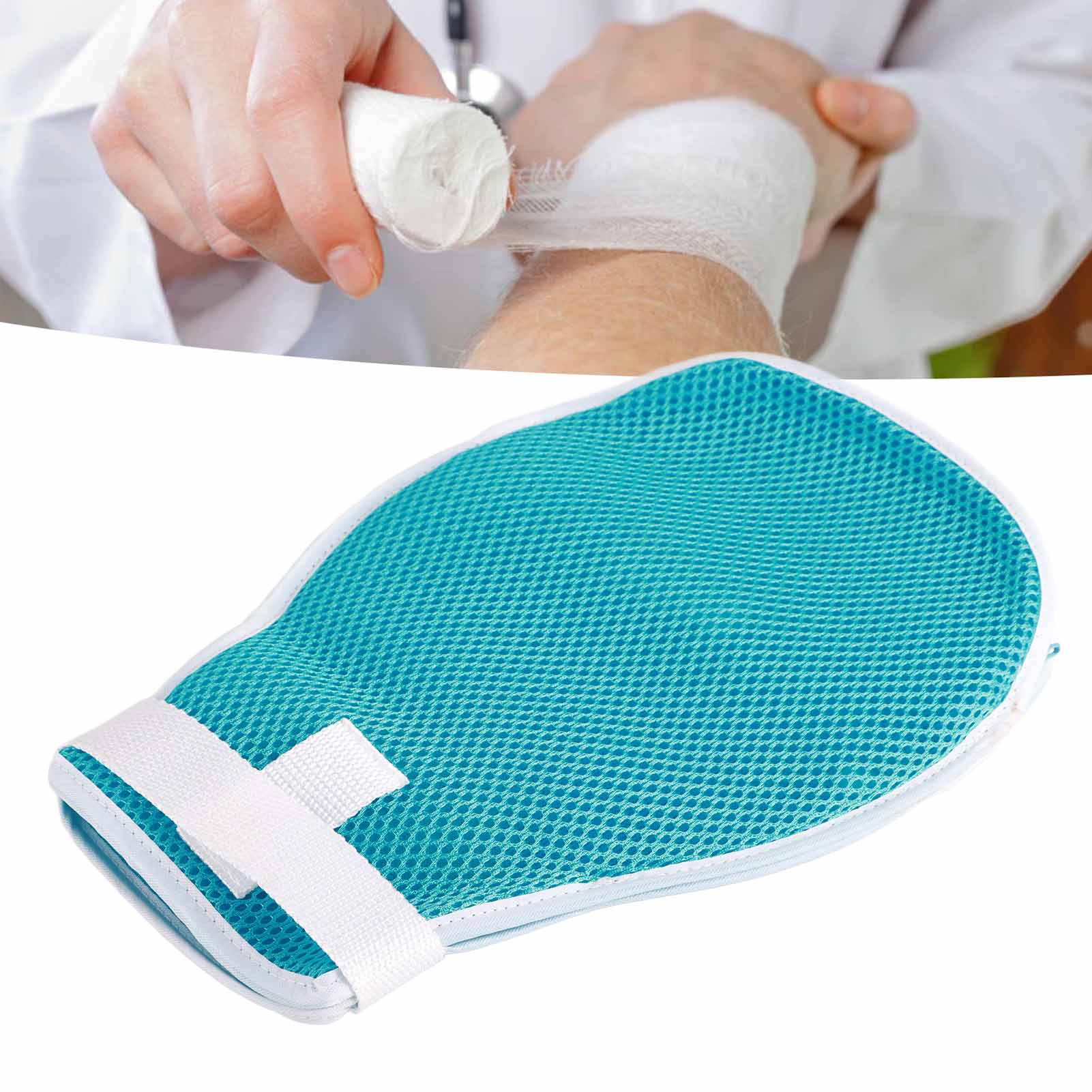 Fixierungshandschuhe, Kratzfeste Handschuhe, Handgelenksfesseln, Anti-auszieh-handschuhe Für Ältere Menschen, Handschutz, Atmungsaktive Und Sichere Fixierungsgurte