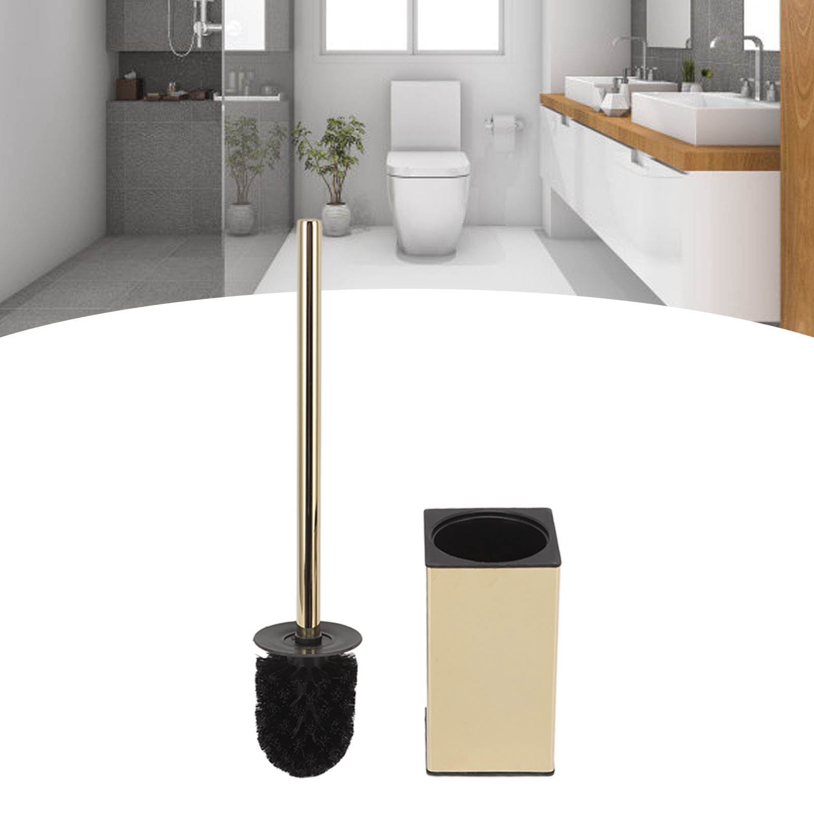 Wc-reinigungsbürsten-set, Edelstahl-bodenbürstenhalter