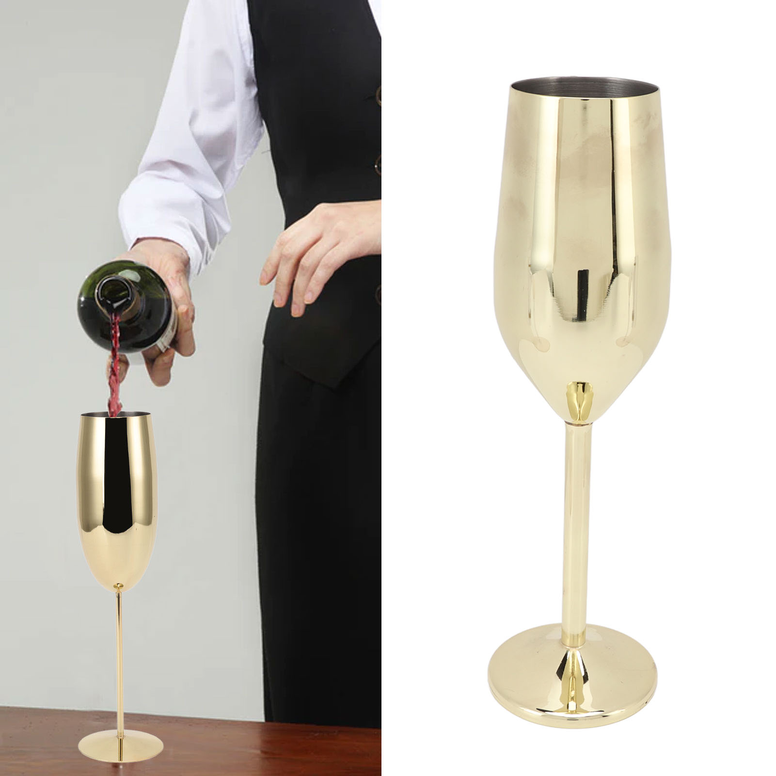 Champagnerglas Aus Edelstahl 304 (gold)