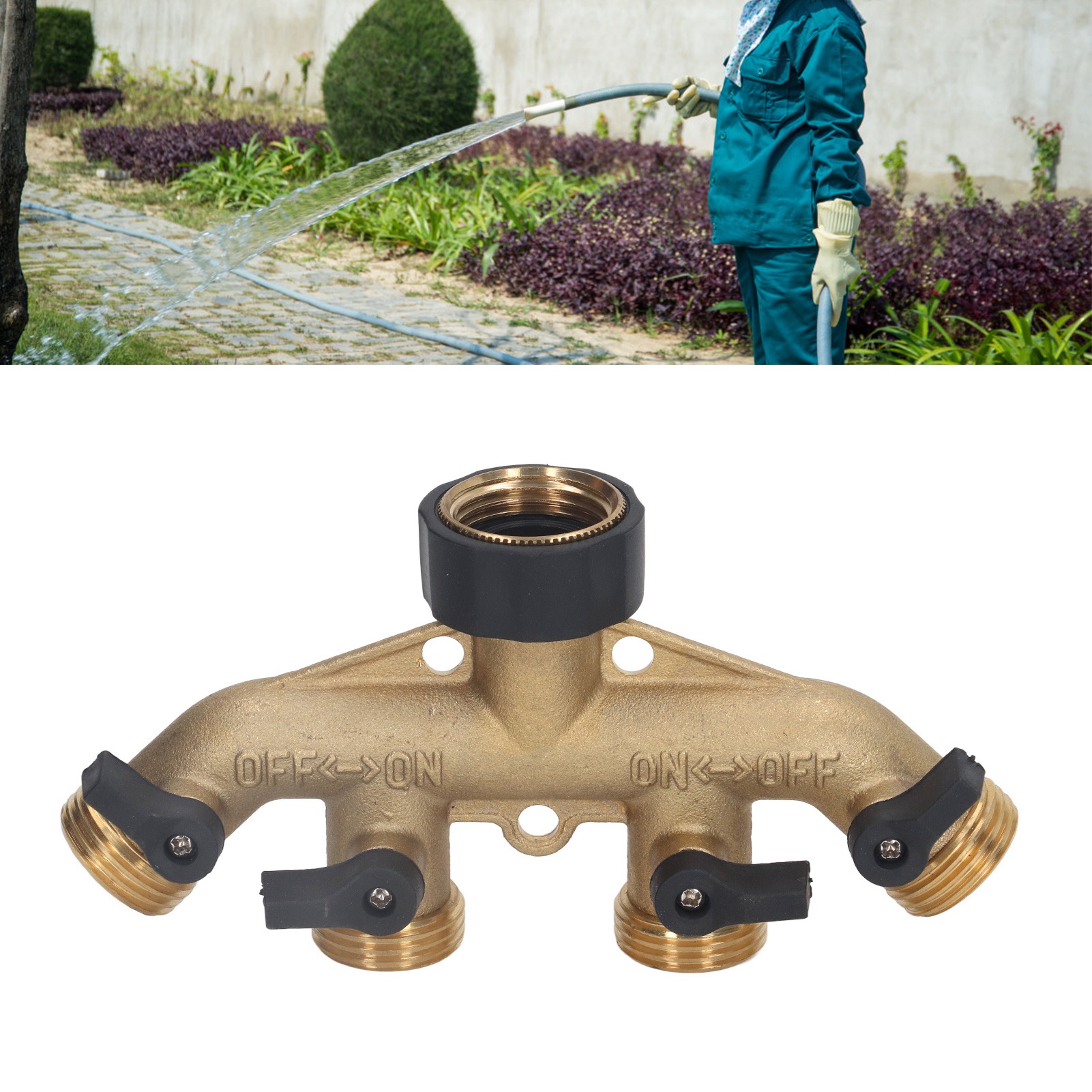4-wege-kugelumlenkventil Aus Kupfer Für Gartenbewässerung, Landwirtschaftliche Bewässerung, Autowaschanlagen, 4-wege-einwegumlenkventil
