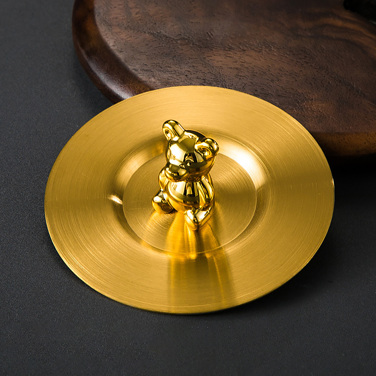 Bärenförmiger Edelstahl-tassendeckel, Universalgröße Für Keramik- Und Glastassen, Staubdicht, Goldfarben.