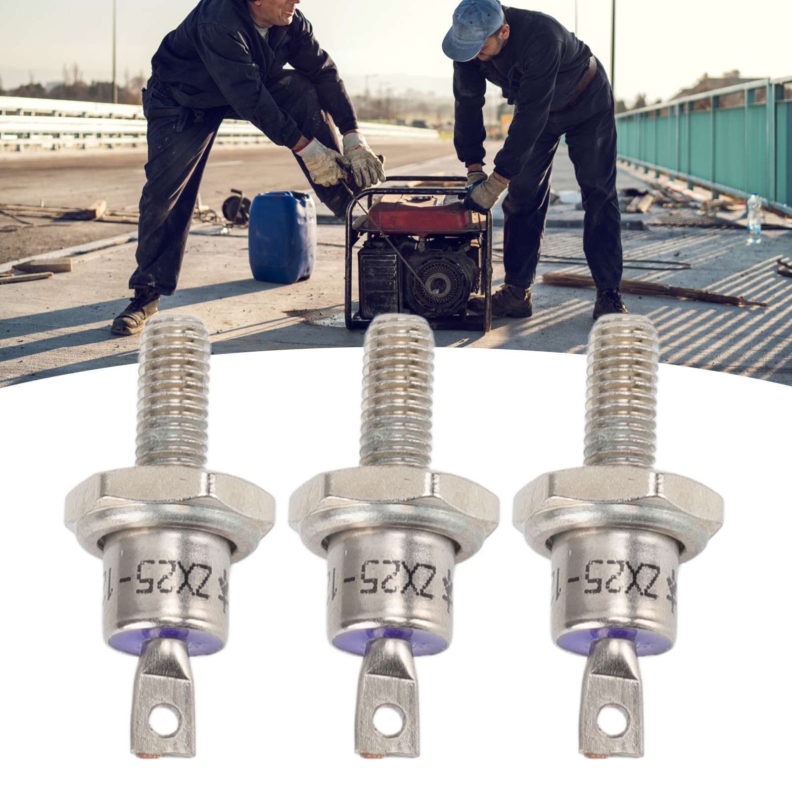 3 Stück / Dieselgenerator-ersatzteile Zu Verkaufen: Zx25-12 Dioden (drahtlos), 25a Pluspol.