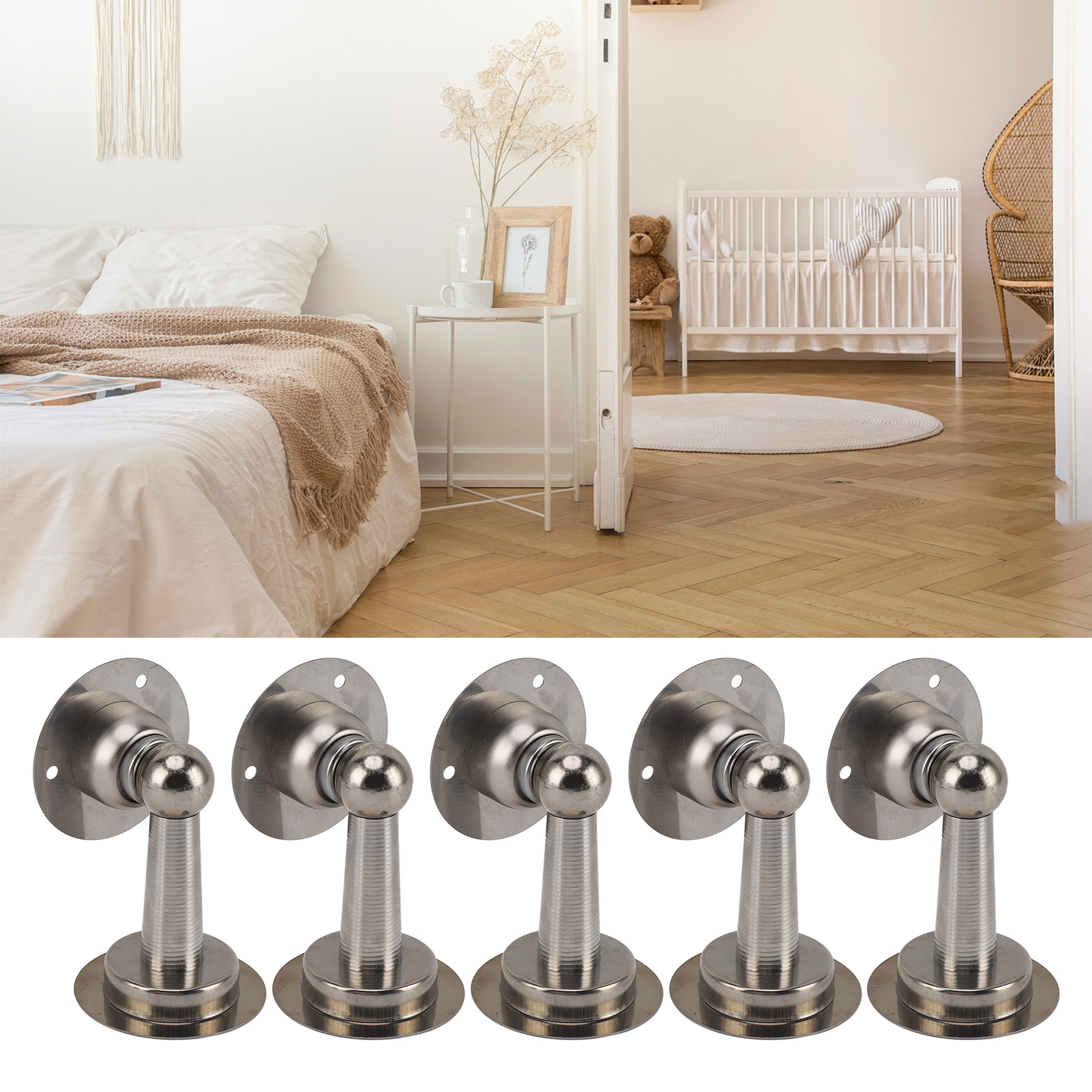 Dickwandiger Türstopper Aus Edelstahl, Starker Magnetischer Türstopper, Kann Als Boden- Oder Wandstopper Verwendet Werden.