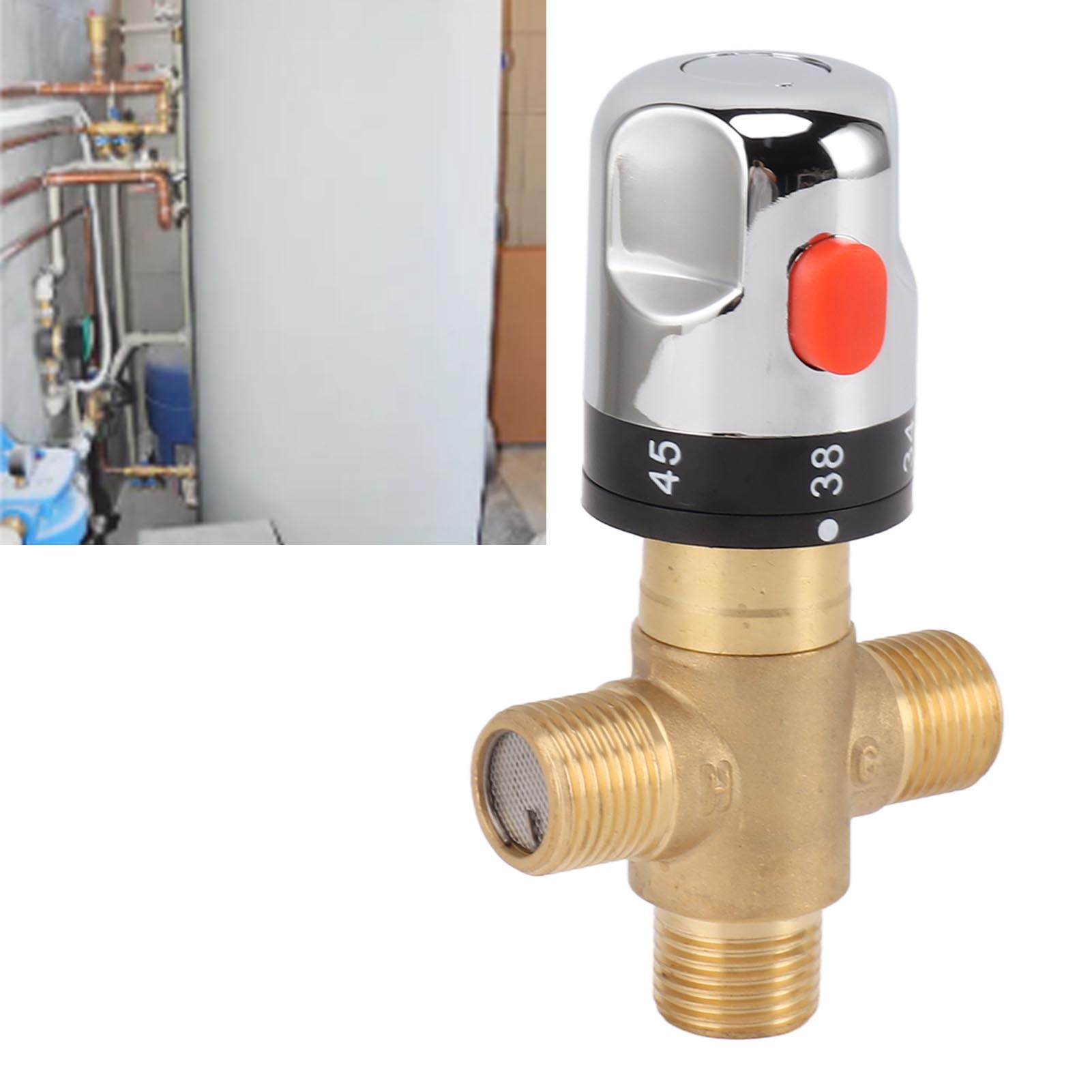 Thermostat-mischbatterie Aus Messing, Thermostat-badarmatur, Thermostat-mischbatterie, Dekoratives Thermostatventil, Rohrthermostatventil