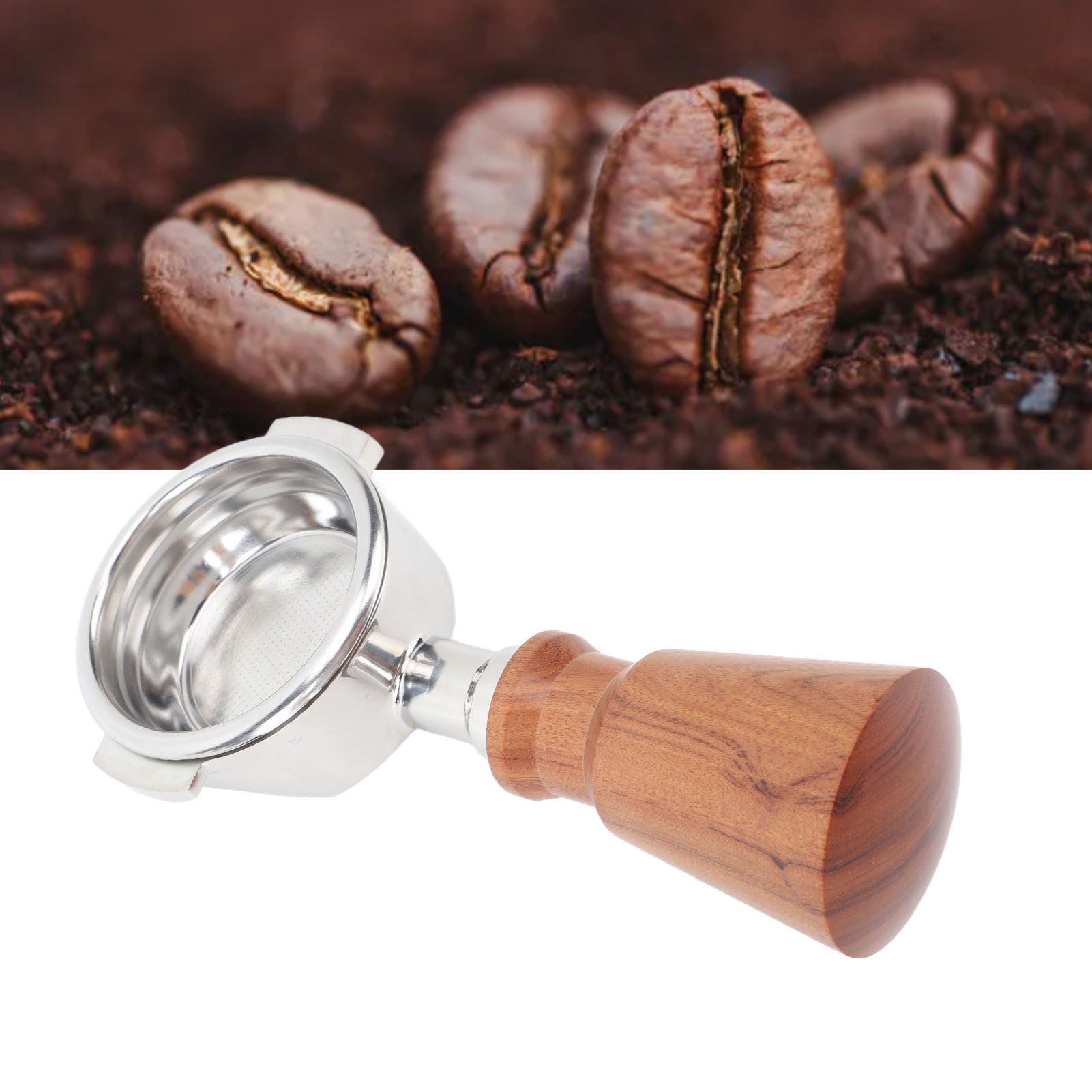 Griff Passend Für Die Expobar E61 Kaffeemaschine, Aus Hohlem, Bodenlosem Edelstahl Kaffeemaschinenzubehör Aus Massivholz Niedlicher Kleiner 58-mm-griff Aus Rotem Sandelholz