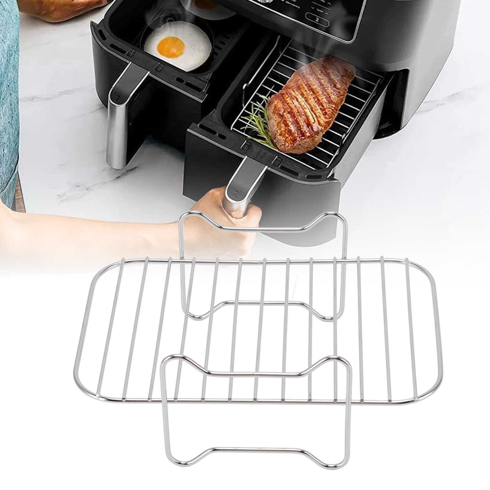 Geeignet Für Zubehör Der Ninja Food 8qt Doppeltank- Und Doppelkorb-heißluftfritteuse, Einschließlich Eines Fleischrosts.